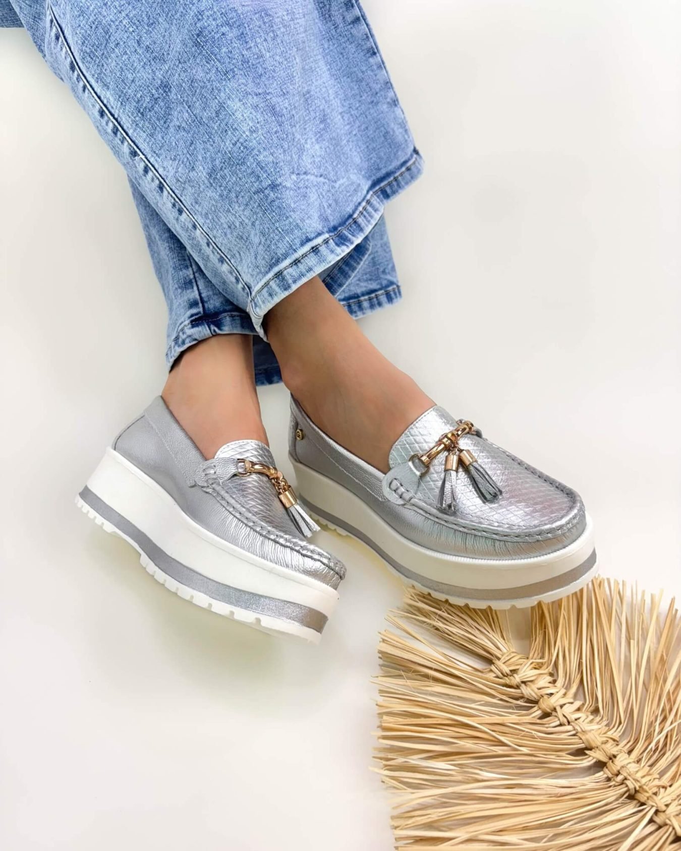 Mocasin Grecia Plata