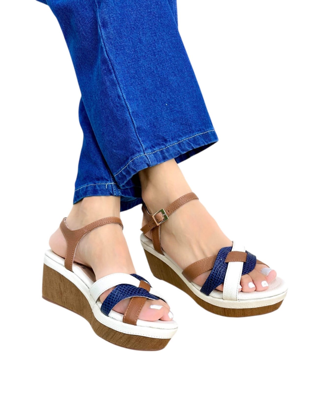 Plataforma Aurora Beige Azul Miel