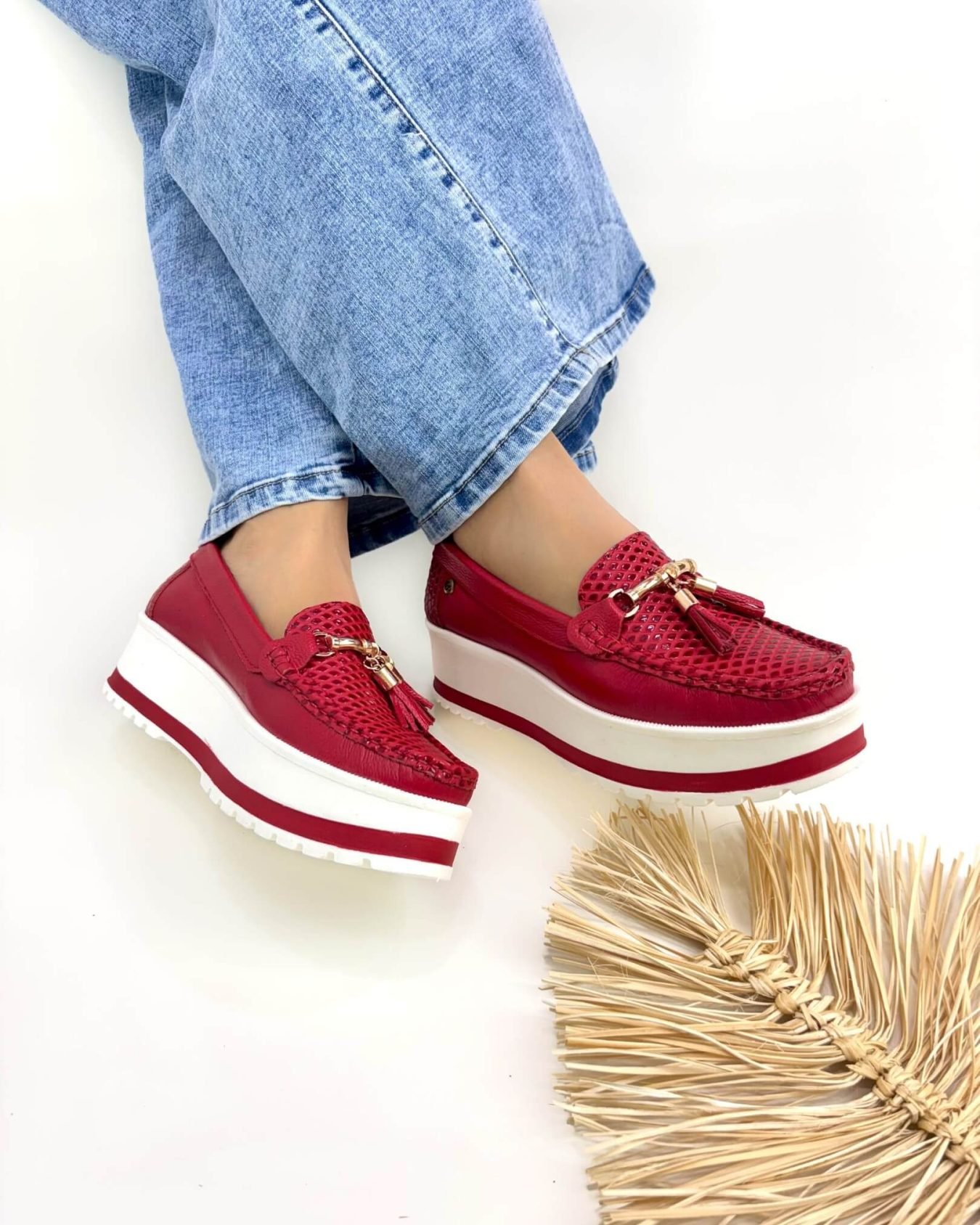 Mocasin Grecia Rojo