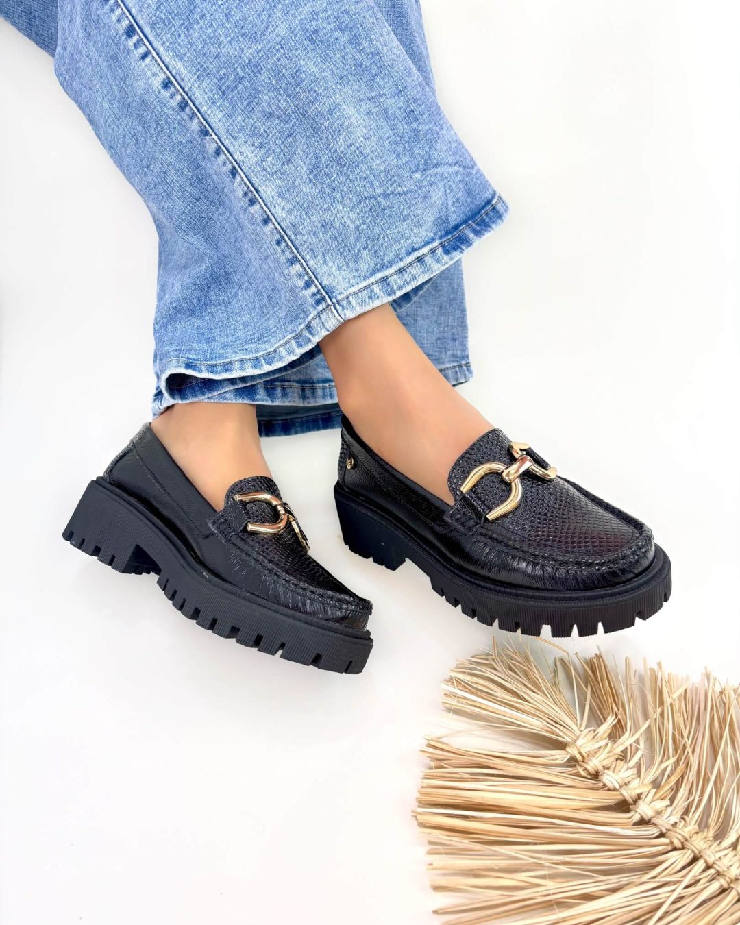 Mocasin RETRO NEGRO 011