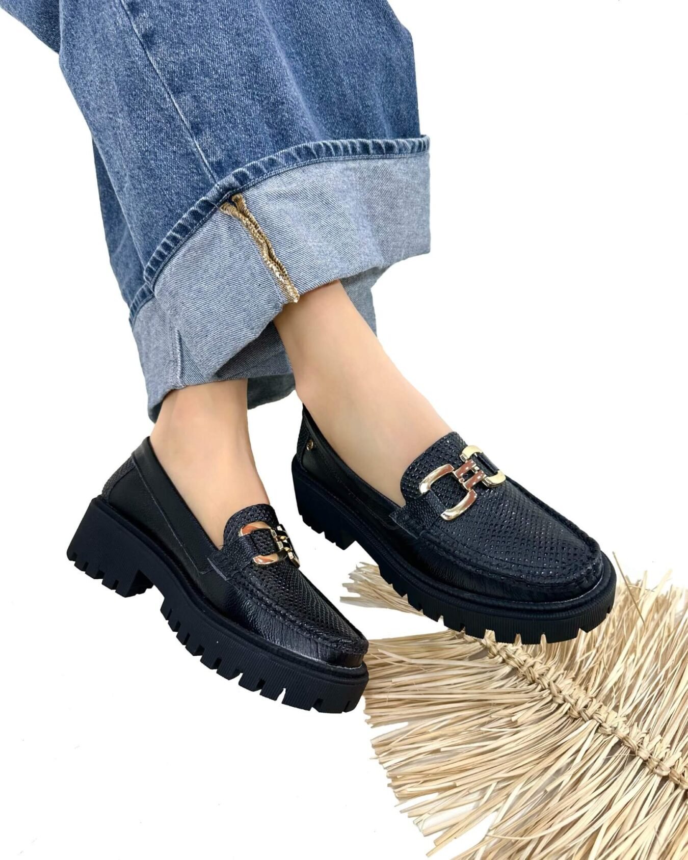 Mocasin RETRO NEGRO 011