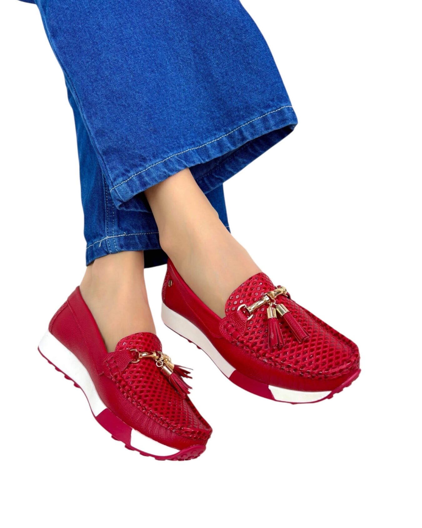 Mocasin Georgina Rojo