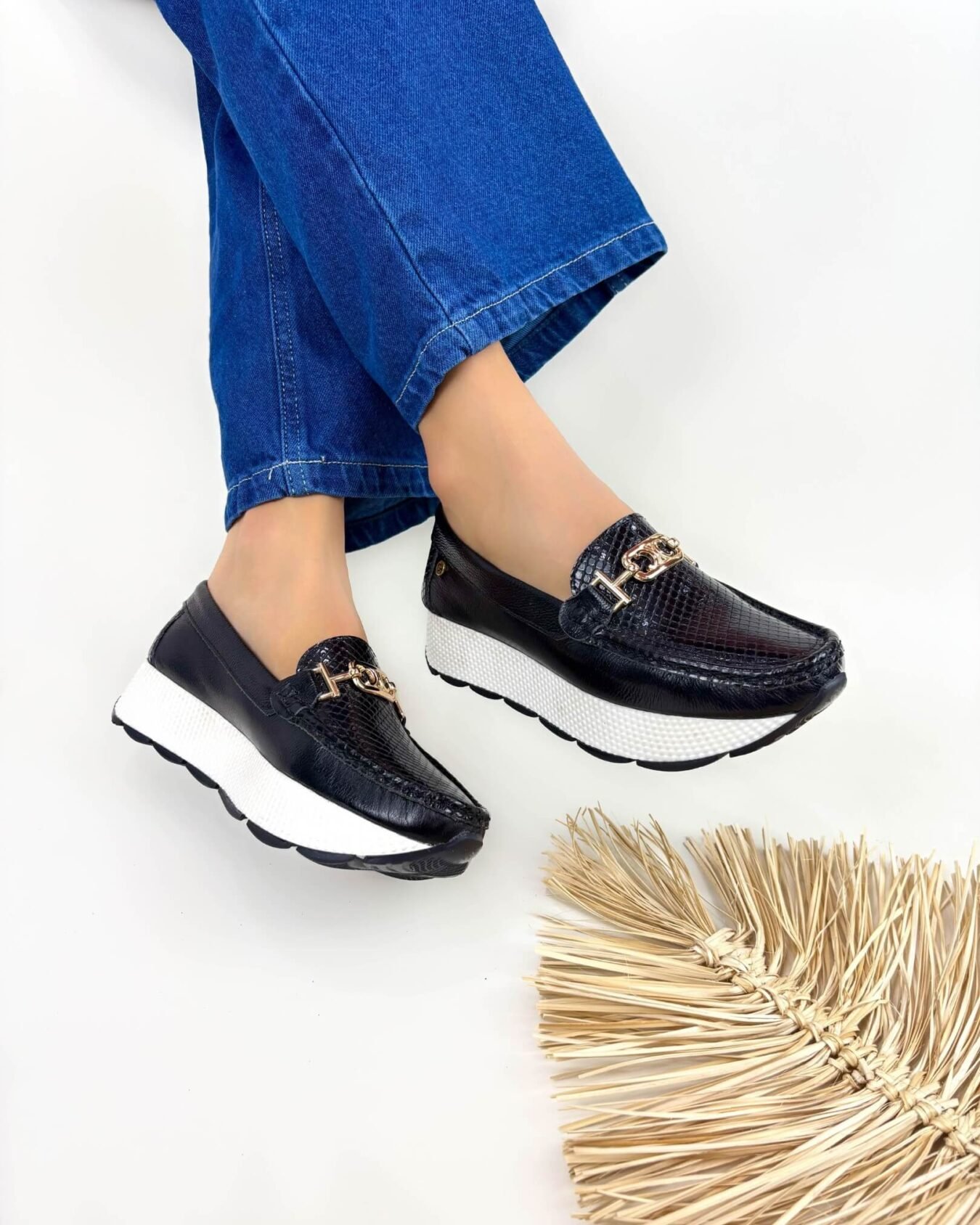 Mocasin Verona Negro T058