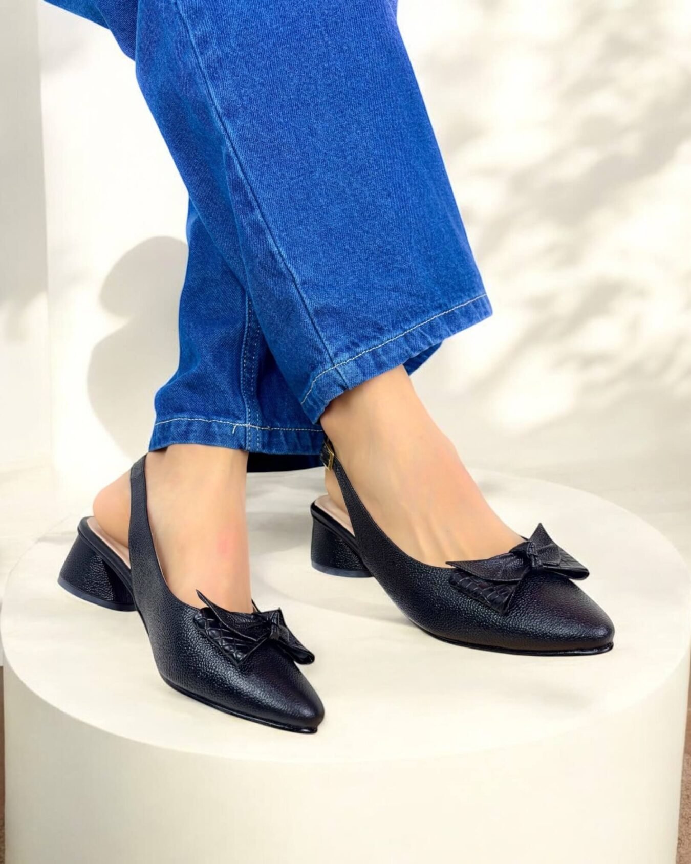 Tacón Ruby Negro Croco