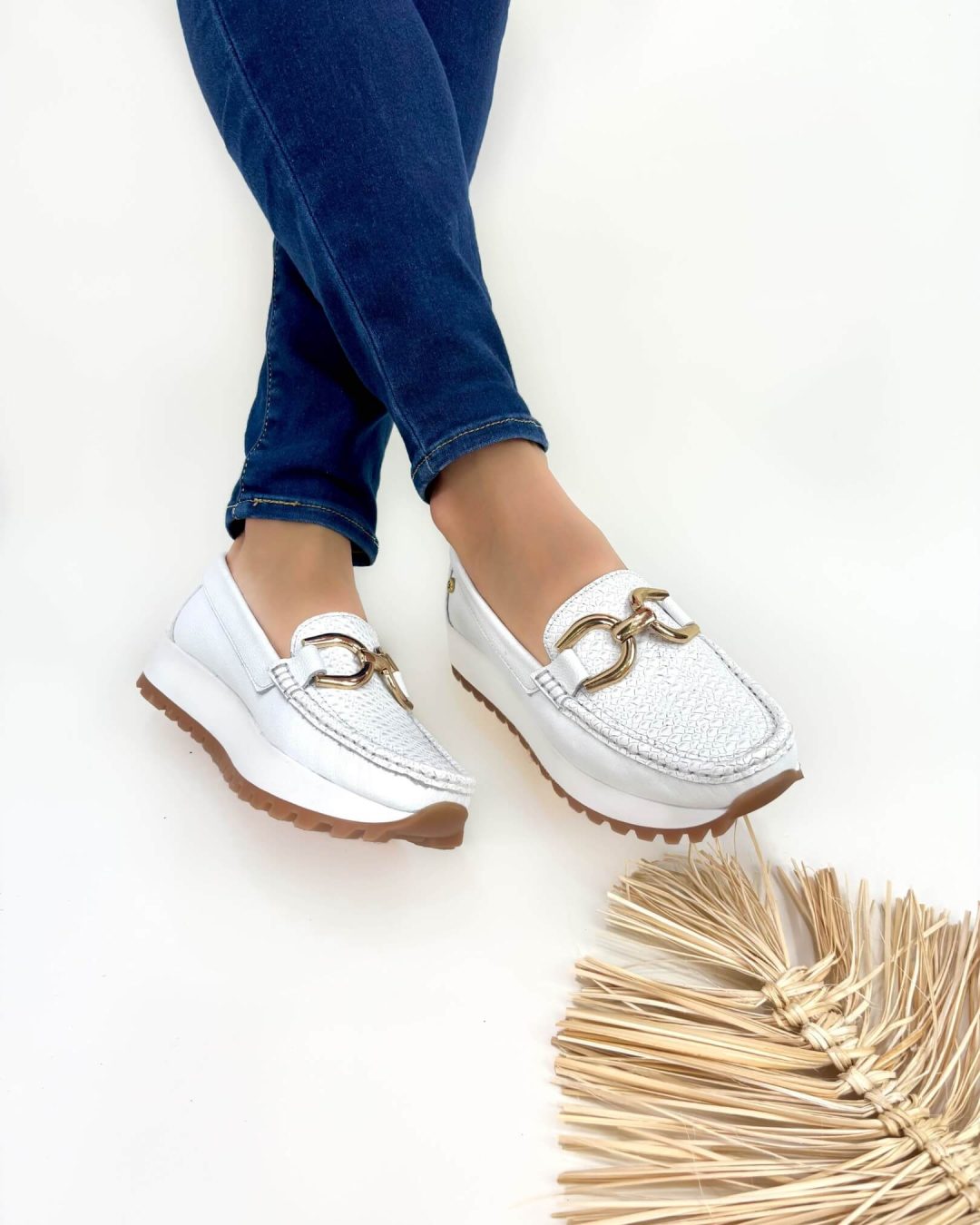 Mocasin Camila Blanco