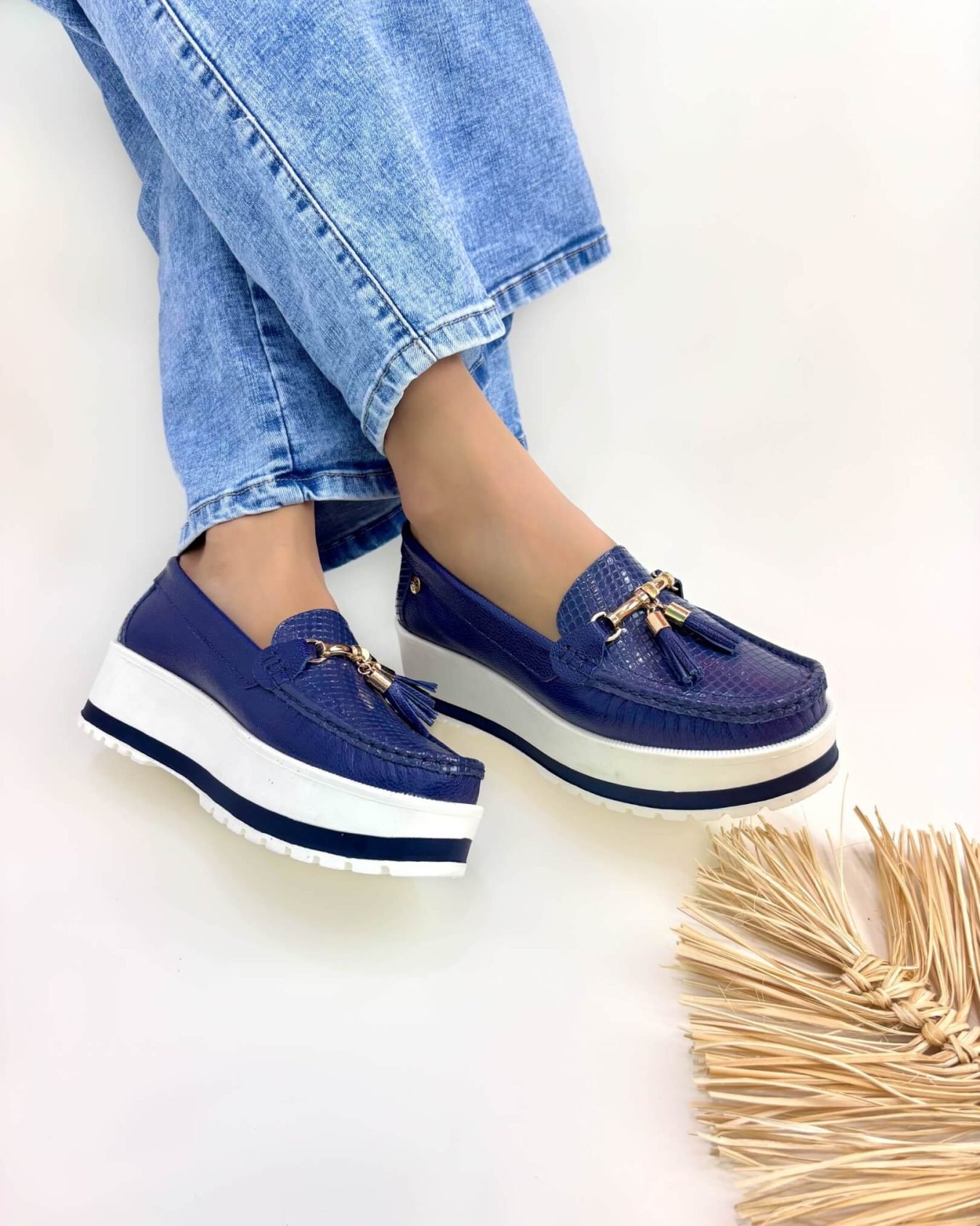 Mocasin Grecia Azul oscuro