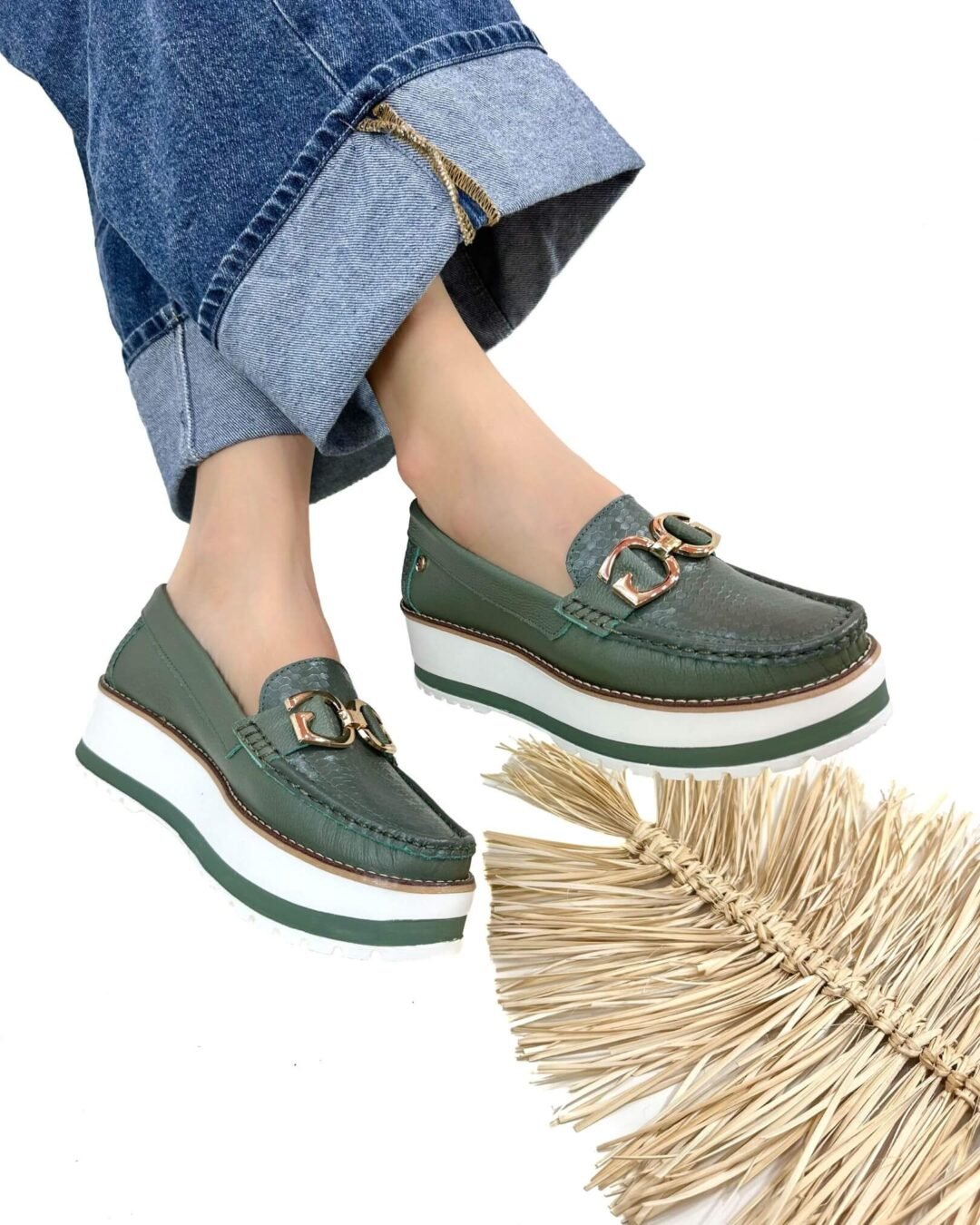 Mocasin Grecia Verde Aceituna