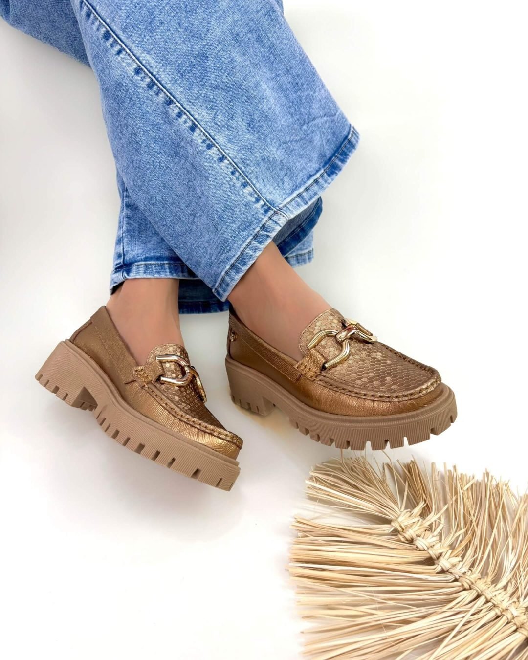 Mocasin Retro Bronce Claro