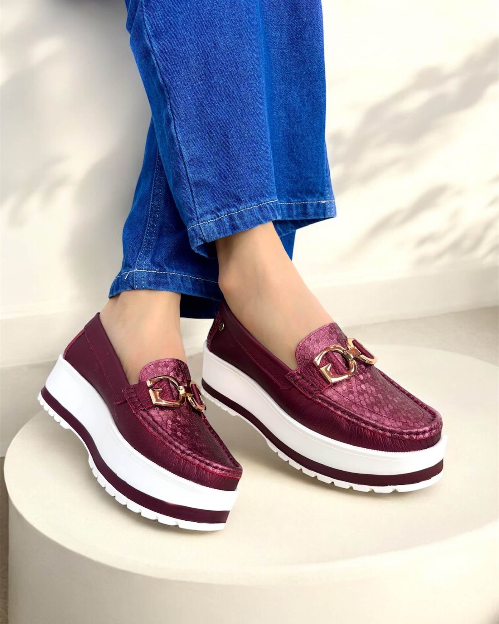 Mocasin Grecia Vinotinto