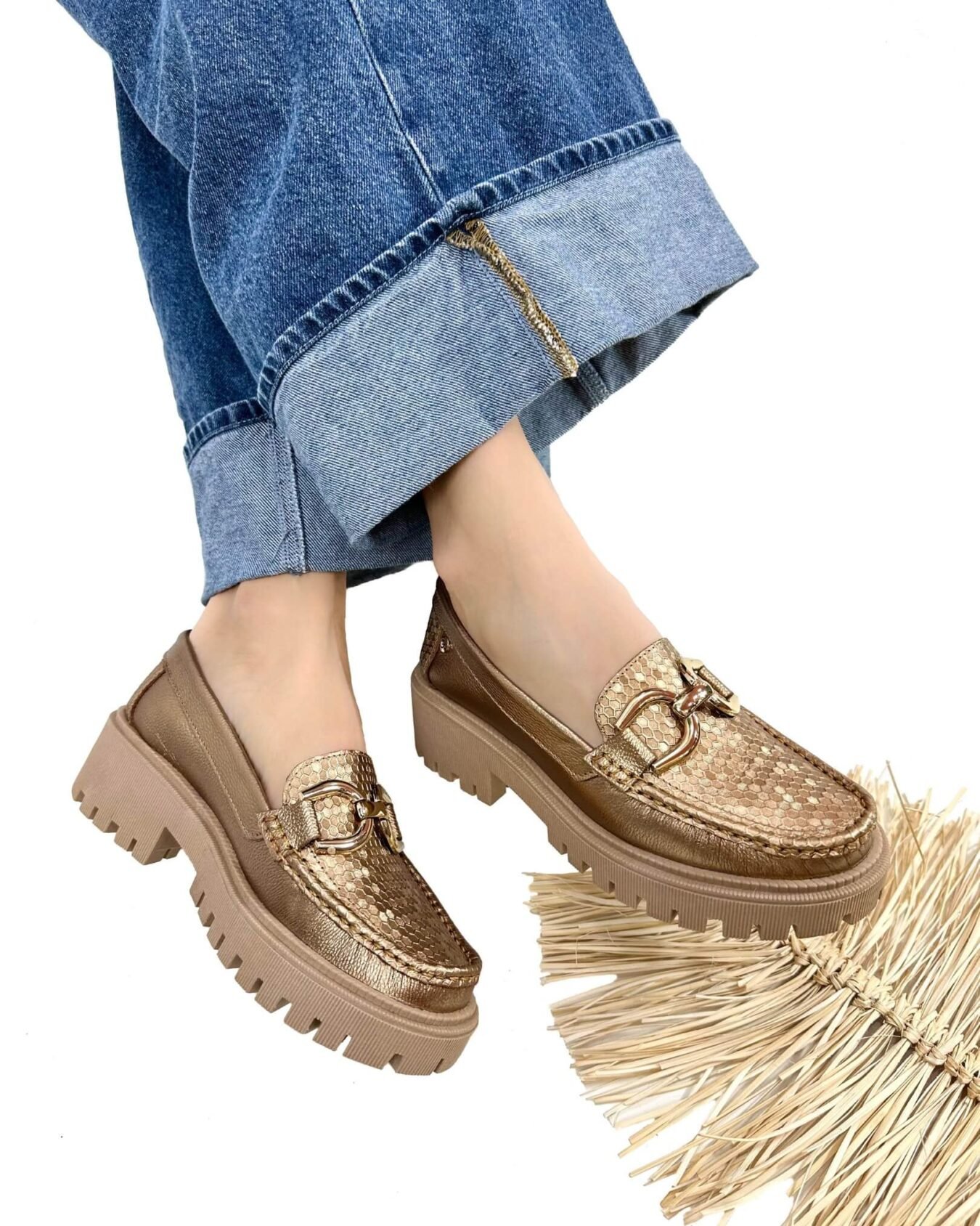 Mocasin Retro Bronce Claro