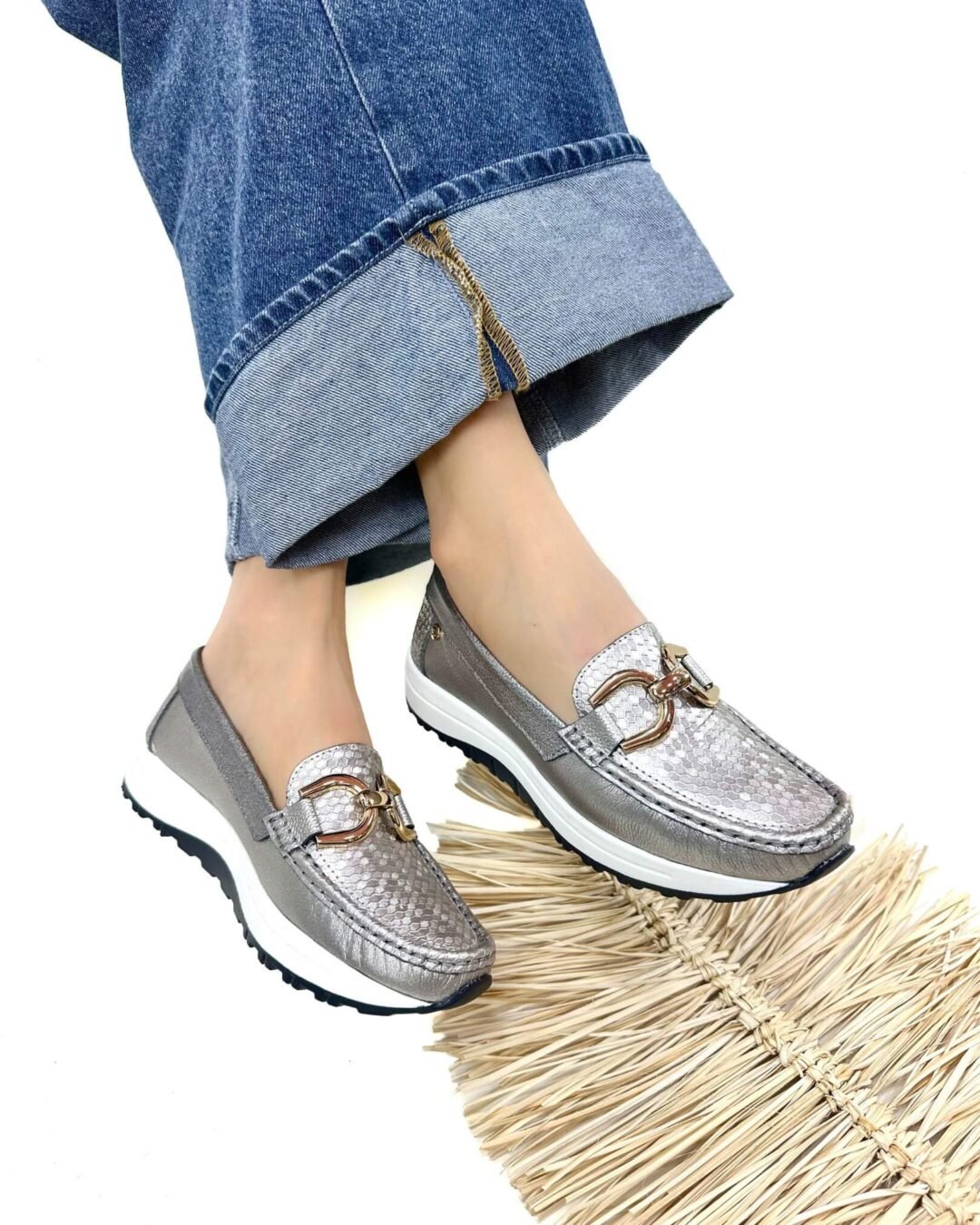 Mocasin Antonella Caño Fusil x Diamante
