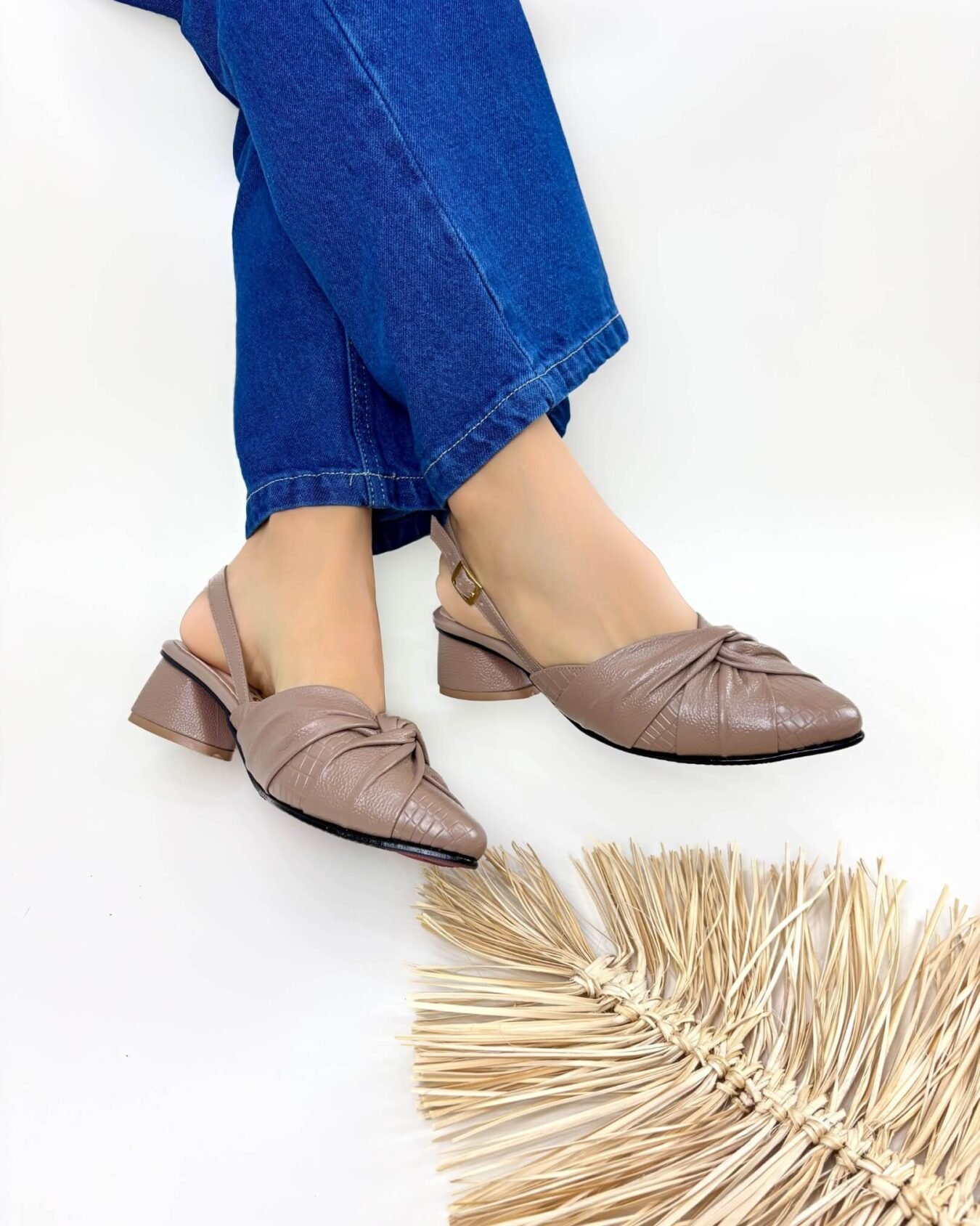 Tacón Maia Taupe Croco