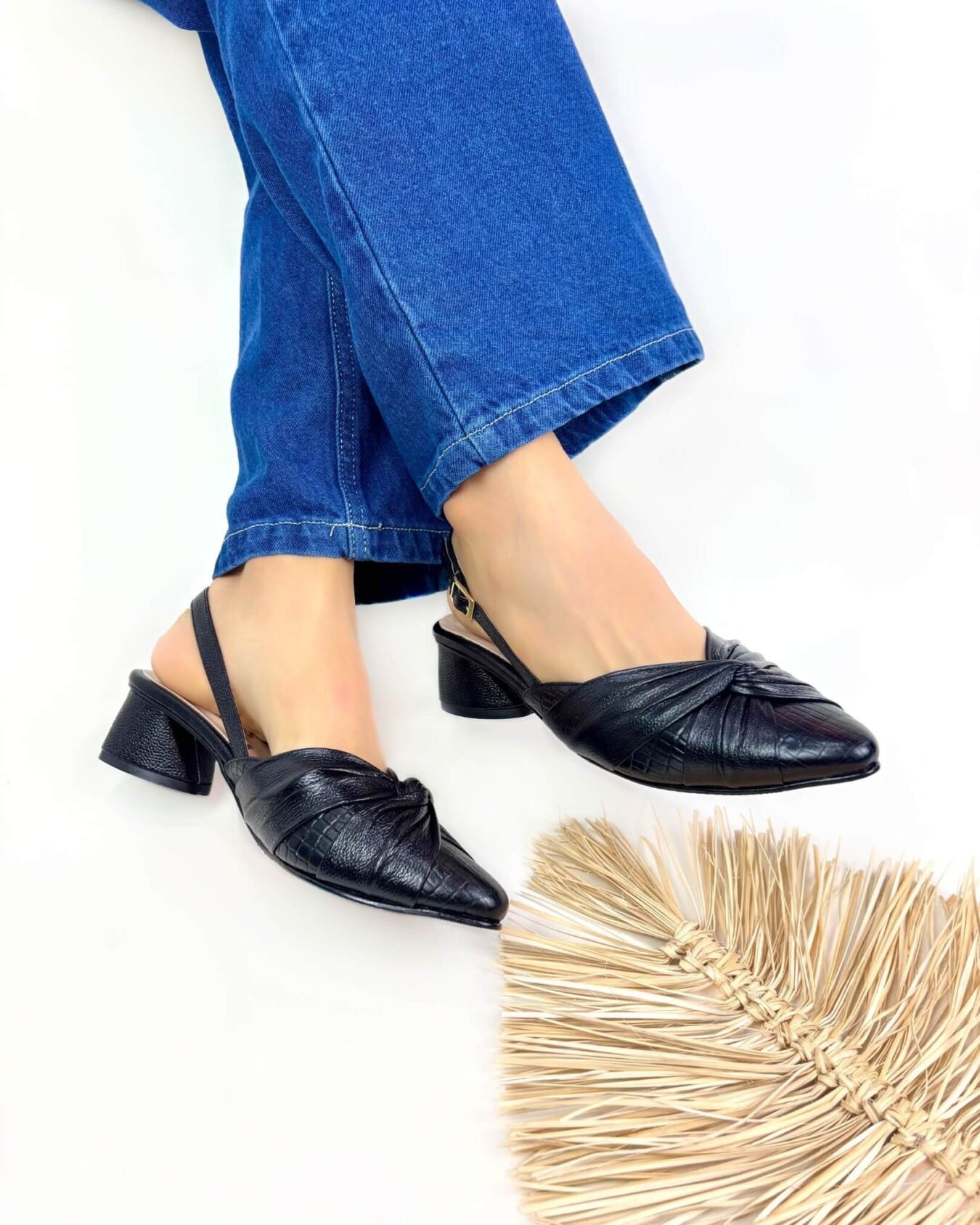 Tacón Maia Negro Croco