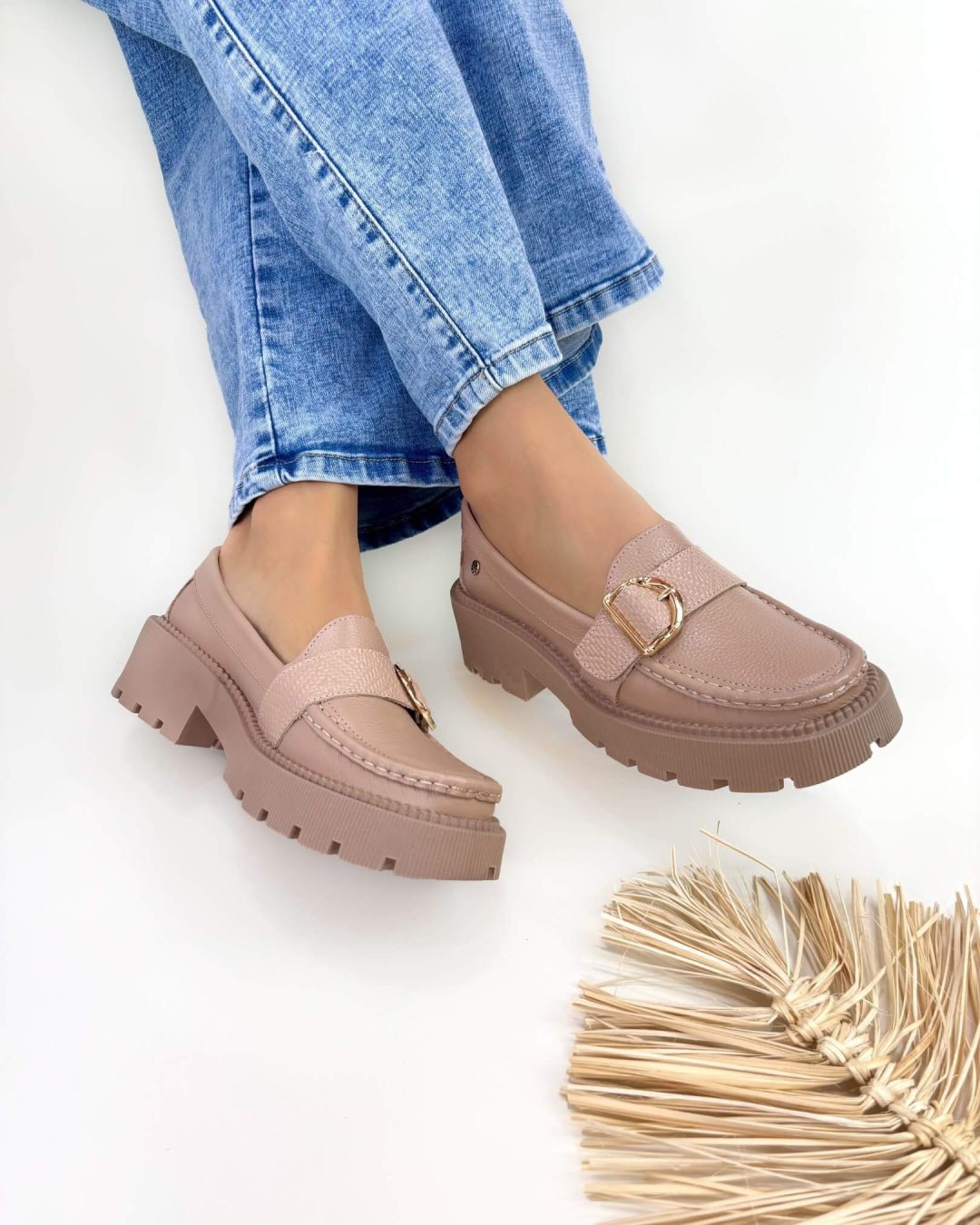 Mocasin Retro Nude Correa