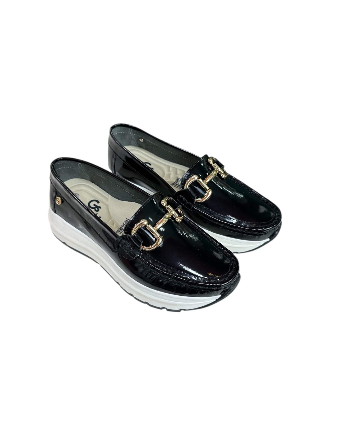 Mocasin Bianca Charol Negro