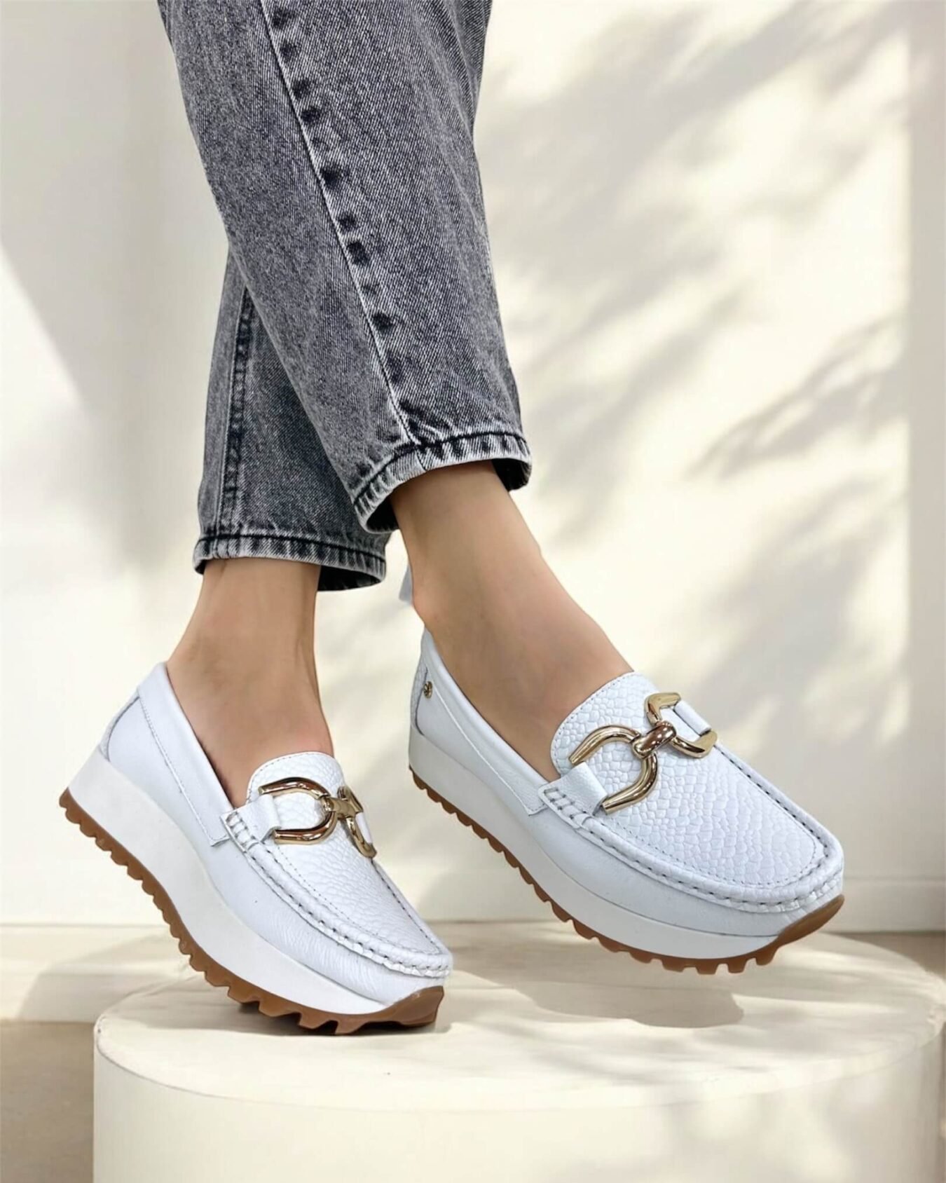 Mocasin Camila Blanco