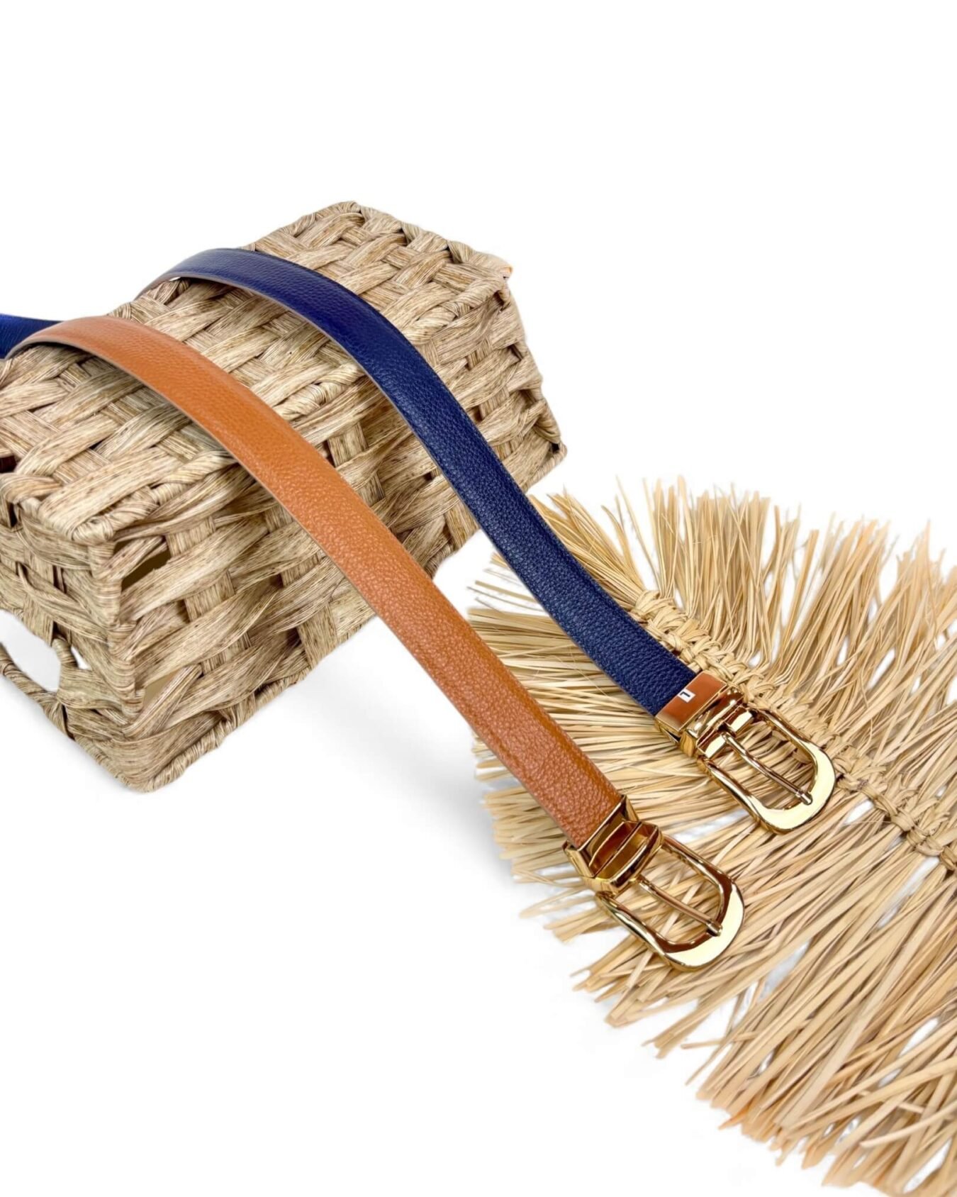 CORREA DAMA DOBLE FAZ AZUL- MIEL