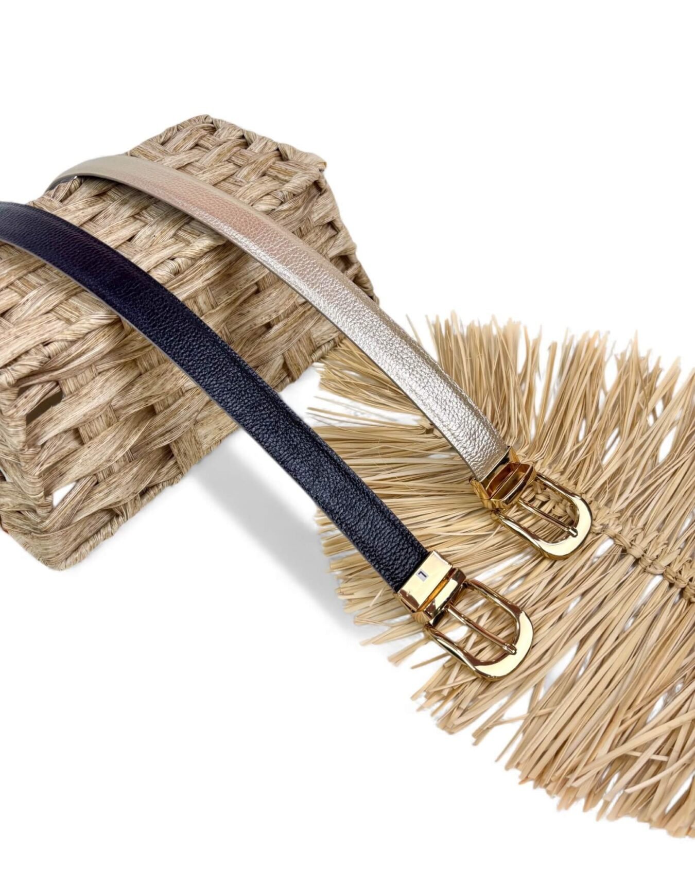 CORREA DAMA DOBLE FAZ NEGRO-DORADO