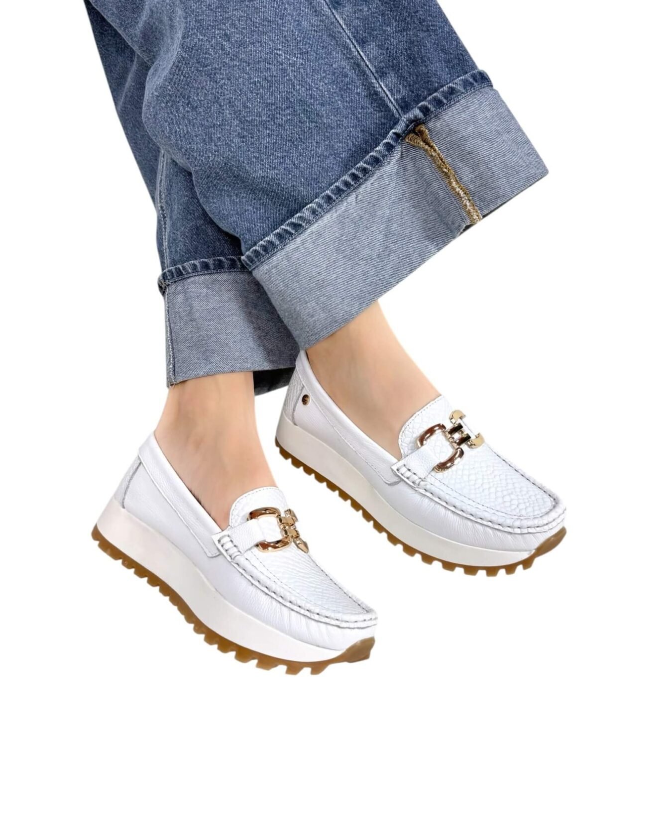 Mocasin Camila Blanco