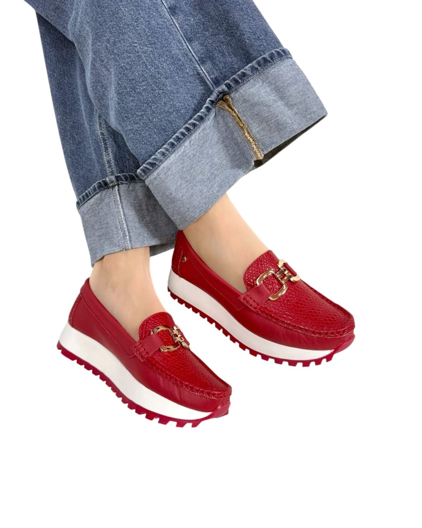 Mocasin Camila Rojo