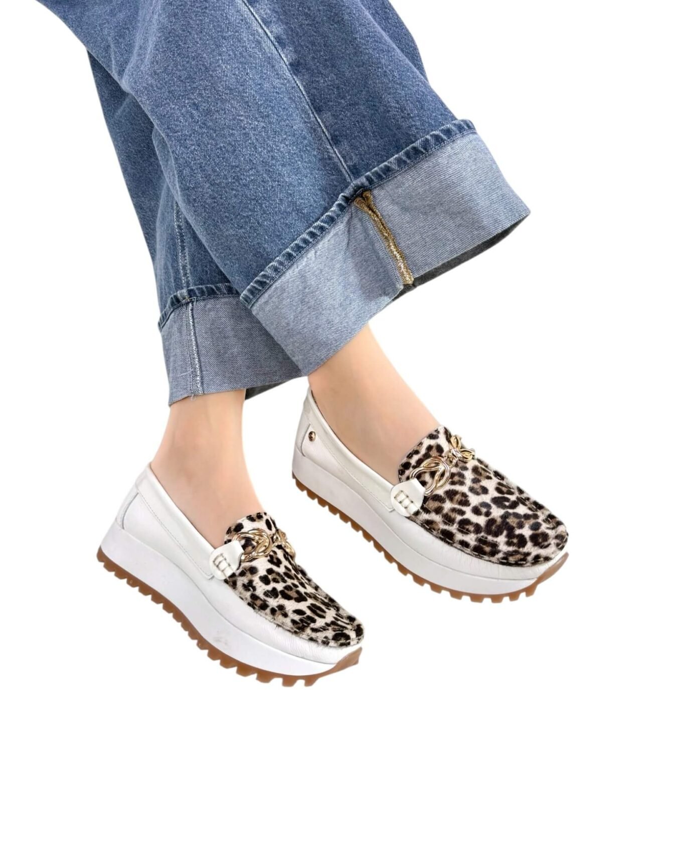 Mocasin Camila Beige Print