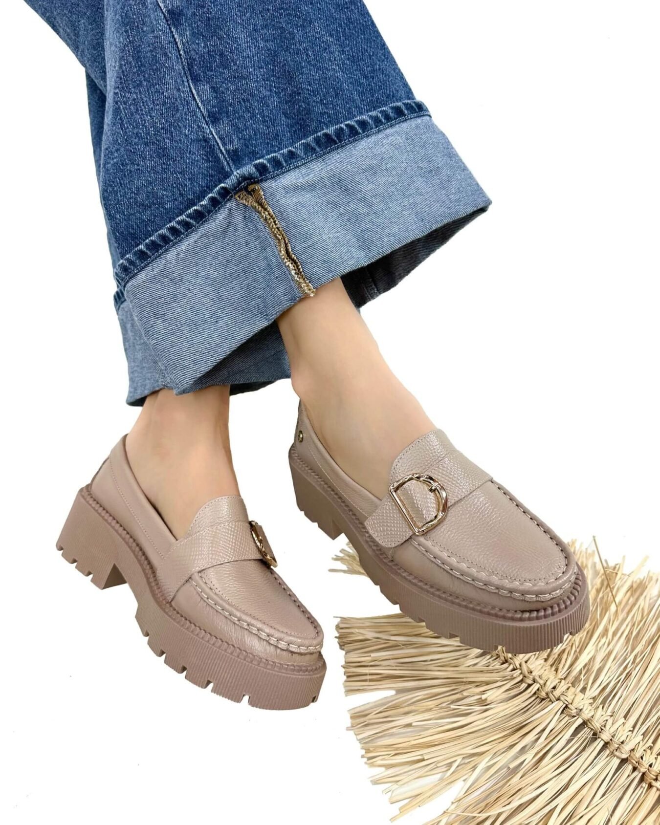 Mocasin Retro Nude Correa