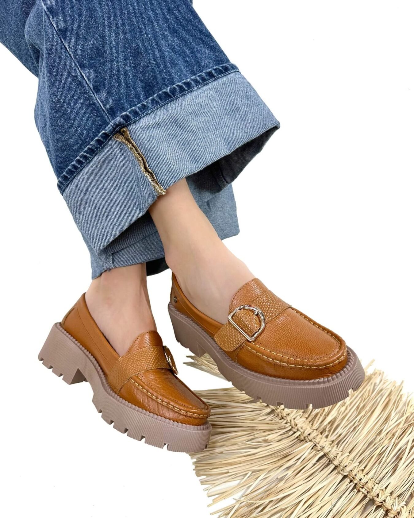 Mocasin Retro Miel Correa