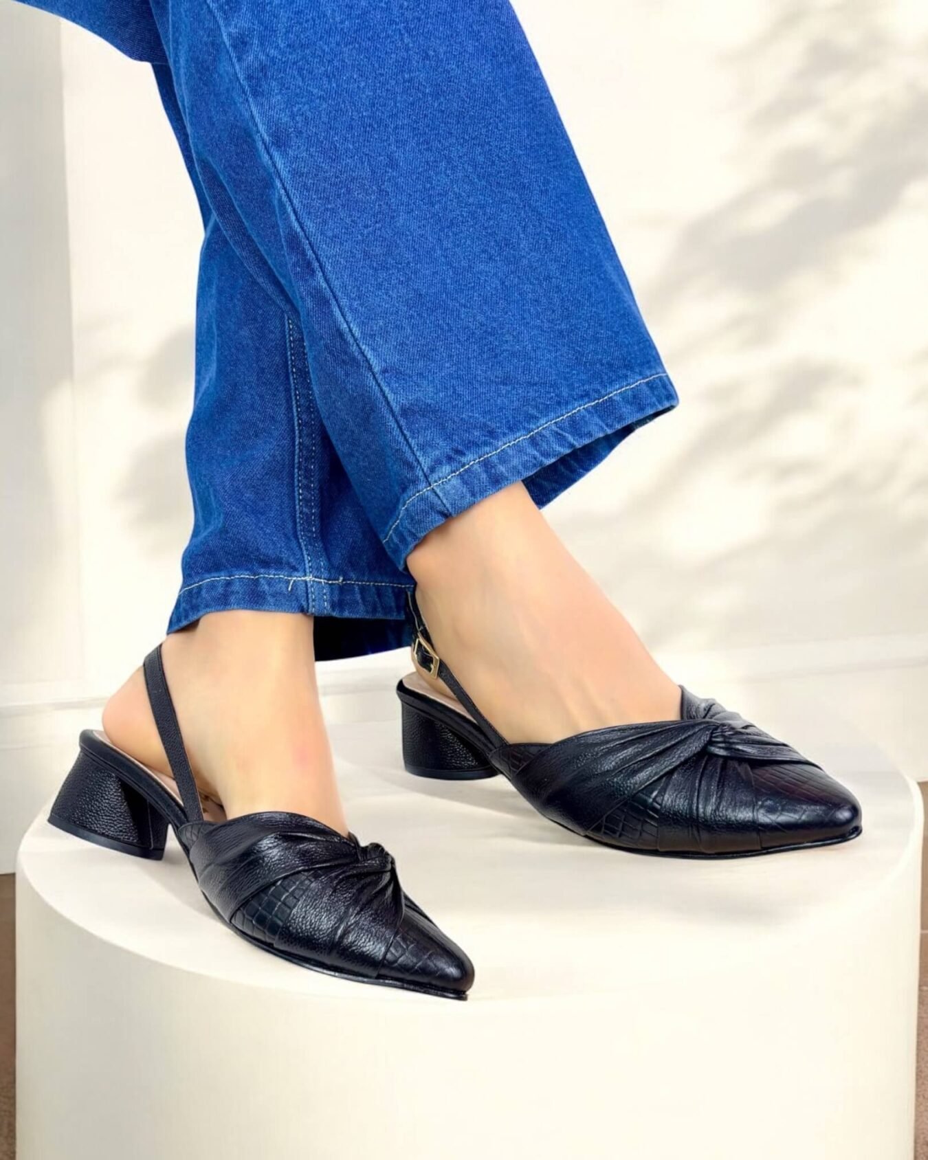 Tacón Maia Negro Croco