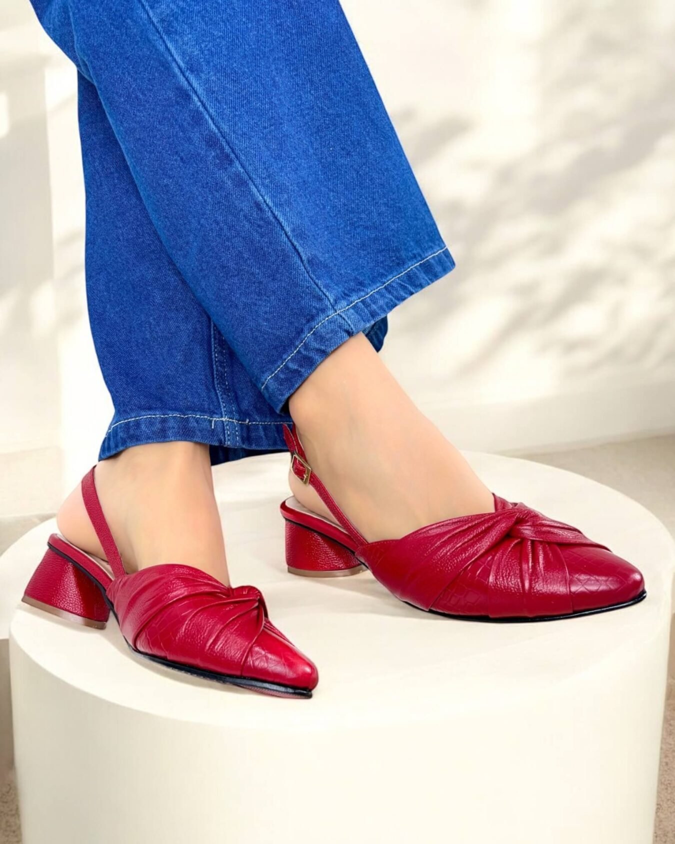 Tacón Maia Rojo Croco