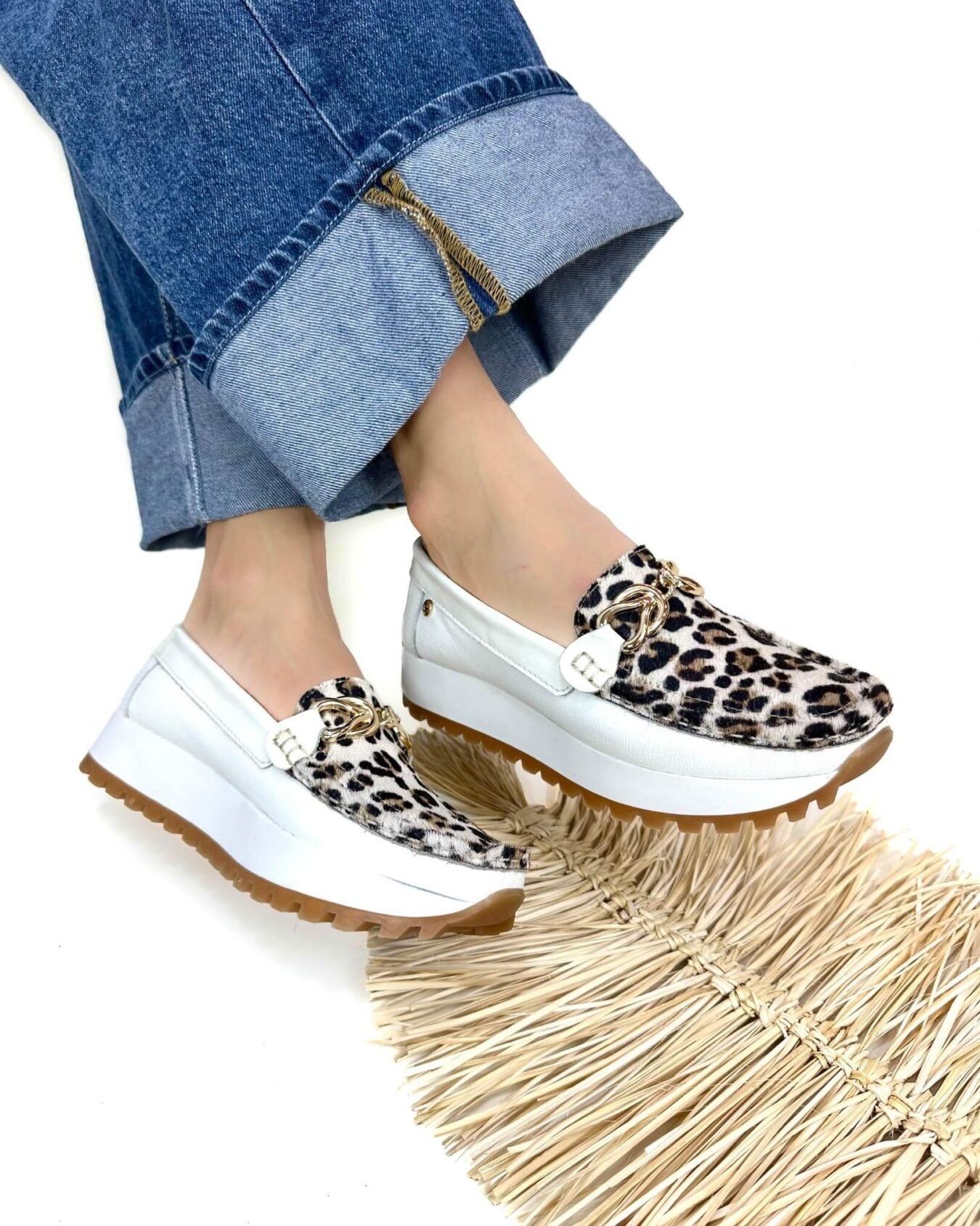 Mocasin Camila Beige Print