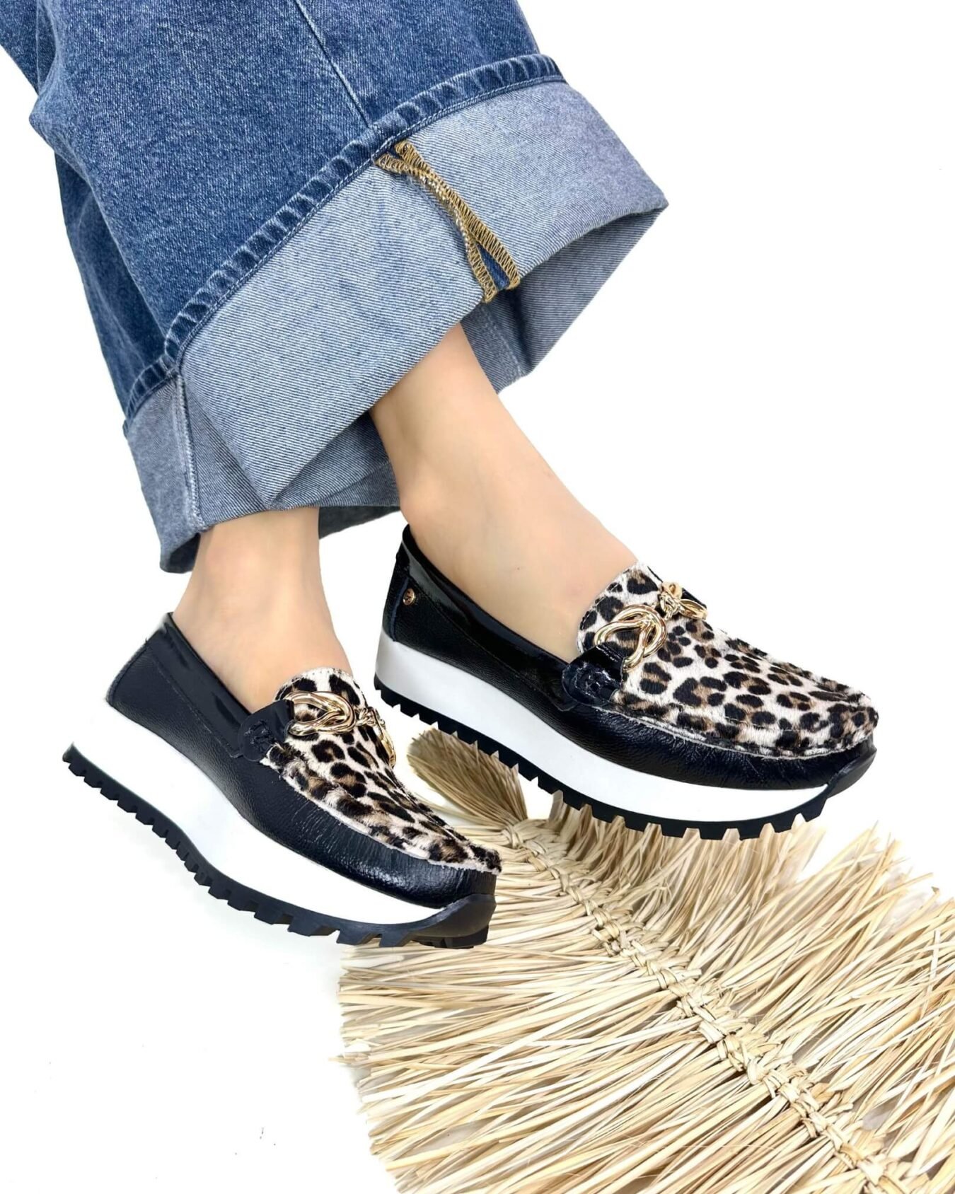 Mocasin Camila Negro Print