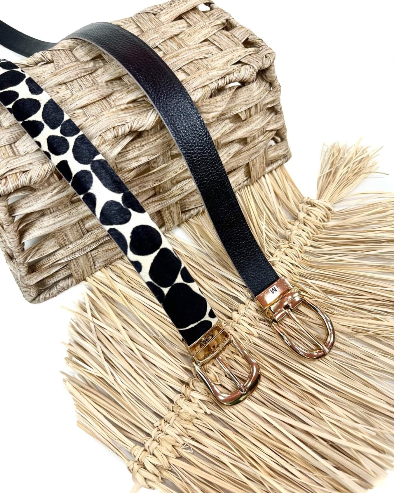 CORREA DAMA DOBLE FAZ NEGRO PRINT