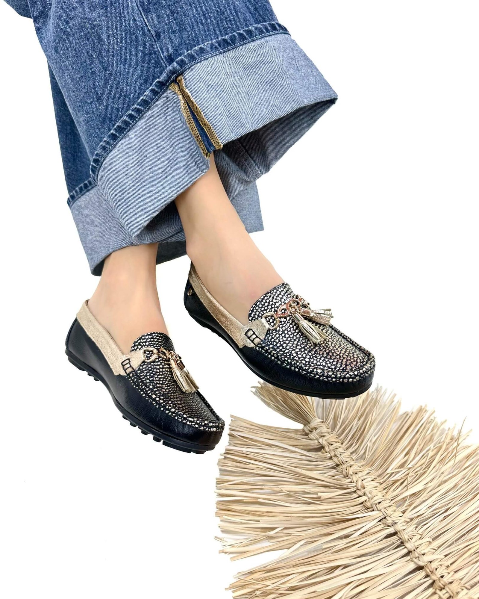 Mocasin Lolita Negro Folia Tamia