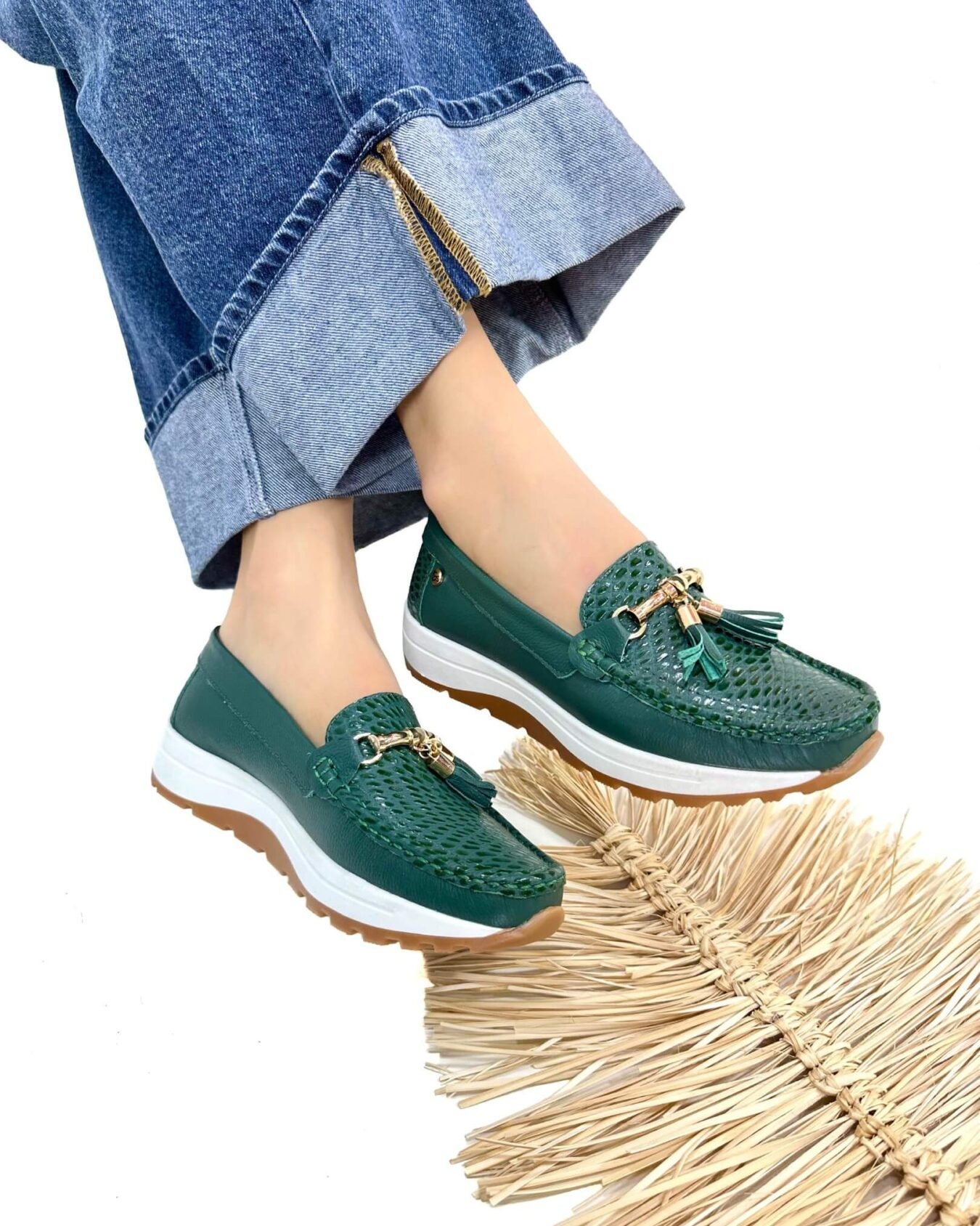 Mocasin Antonella Verde Pino