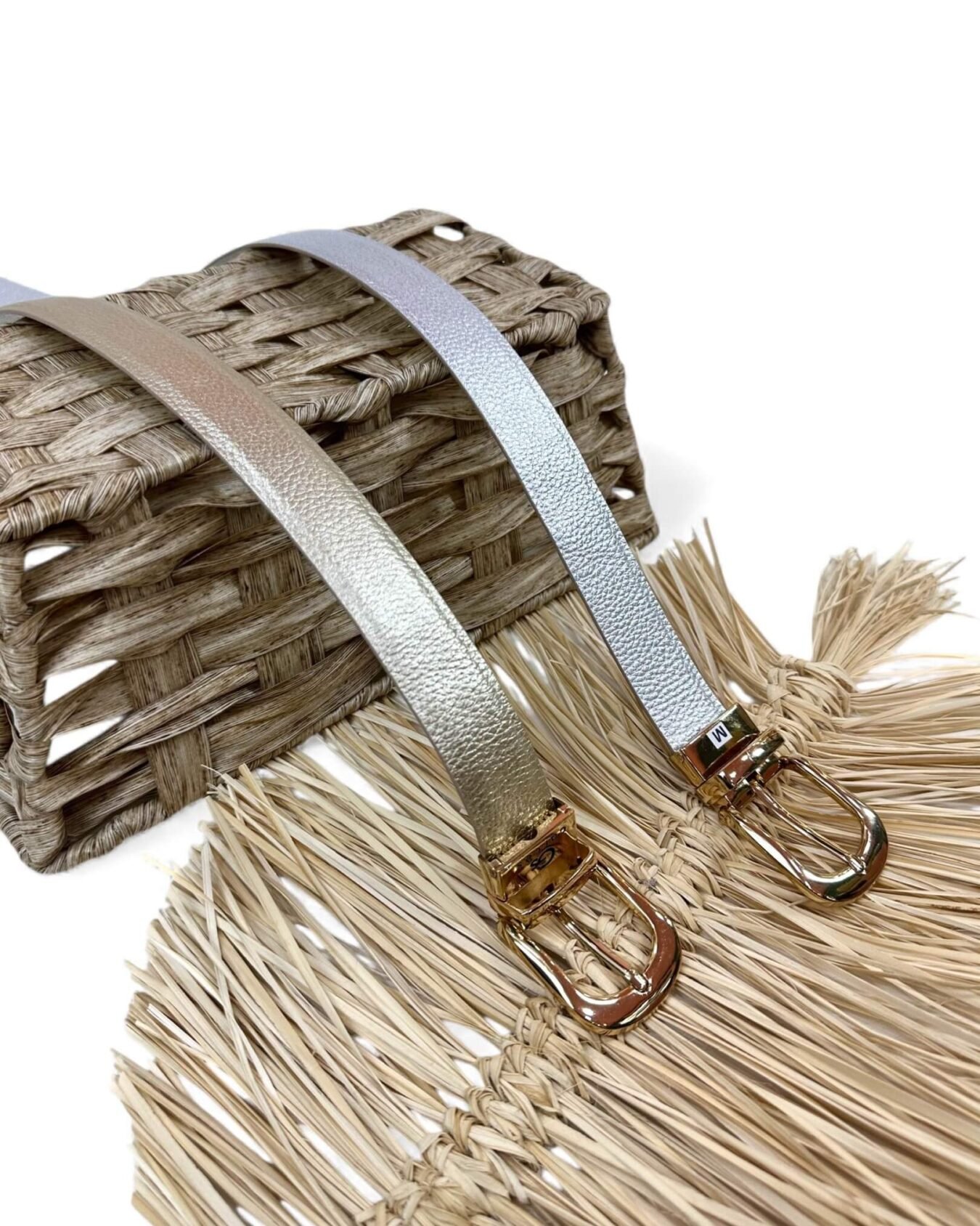 CORREA DAMA DOBLE FAZ  PLATA DORADO