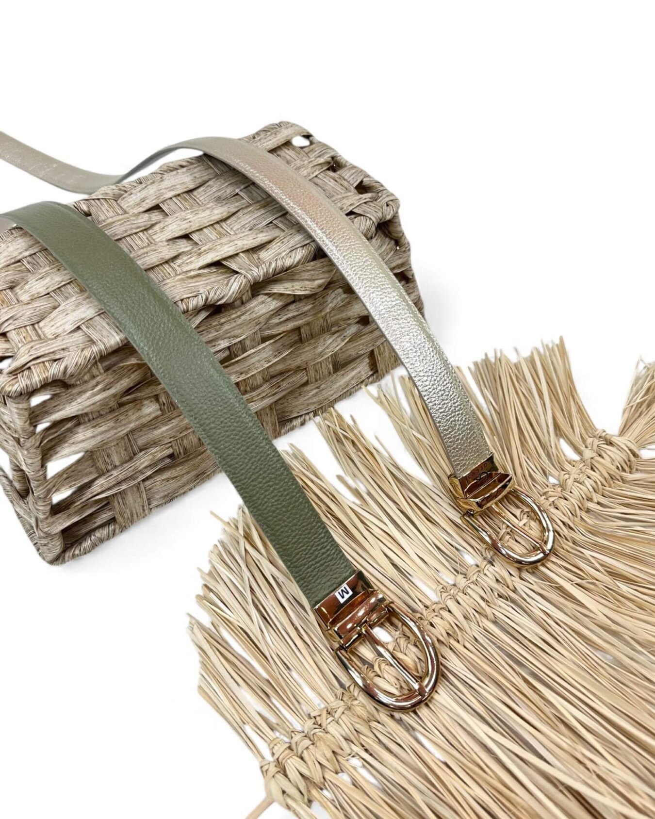 CORREA DAMA DOBLE FAZ VERDE DORADO