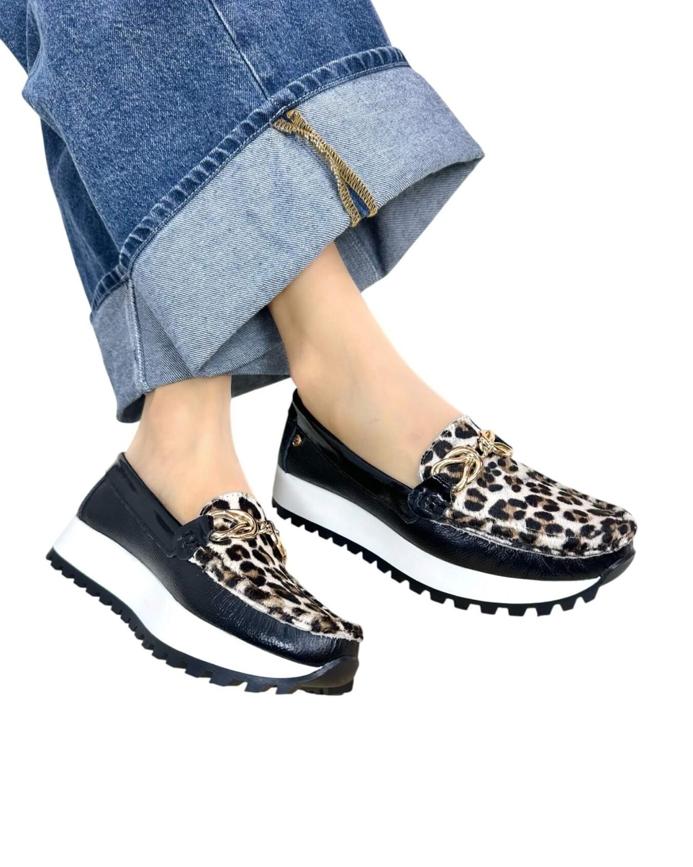 Mocasin Camila Negro Print