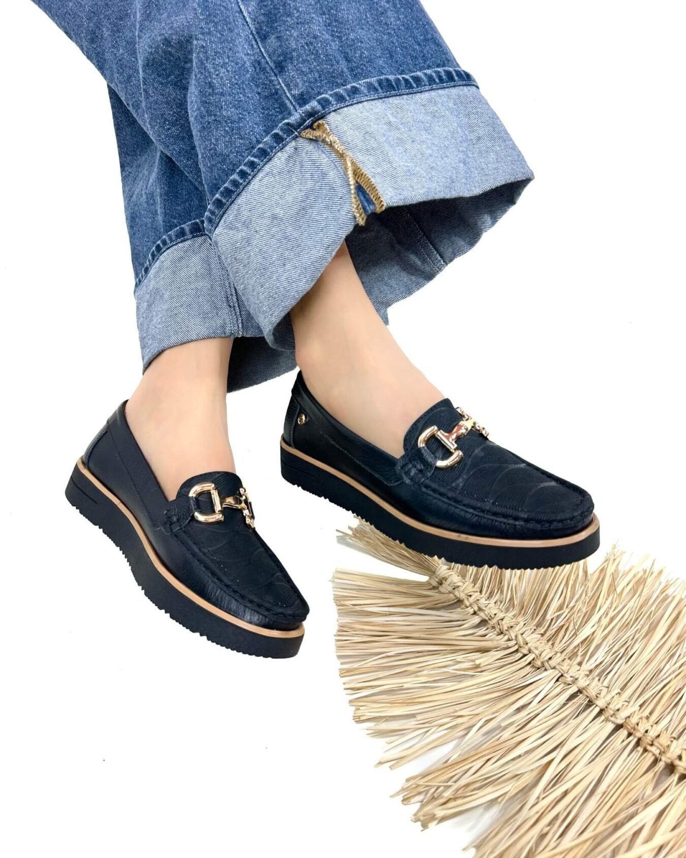 Mocasin Danna Negro Ondas