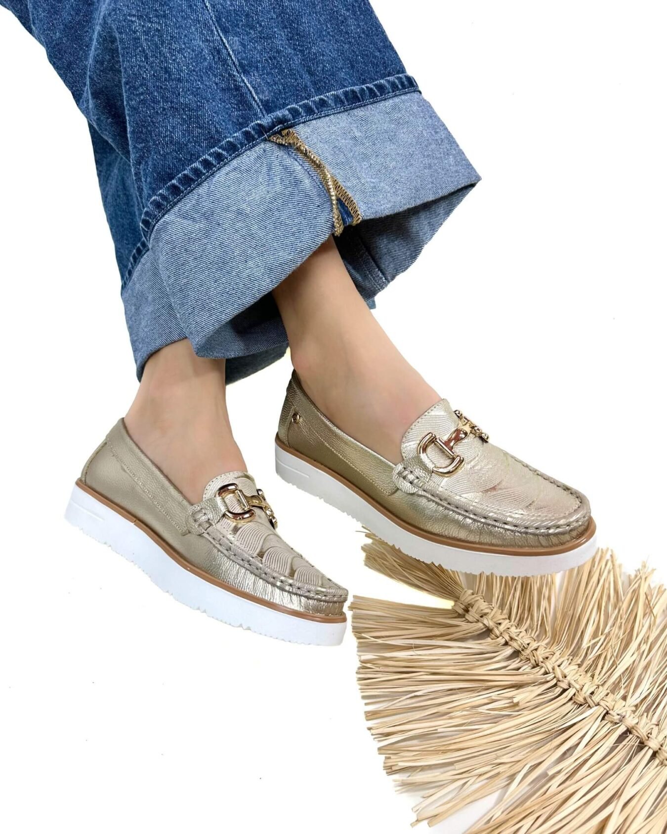 Mocasin Danna Dorado Ondas