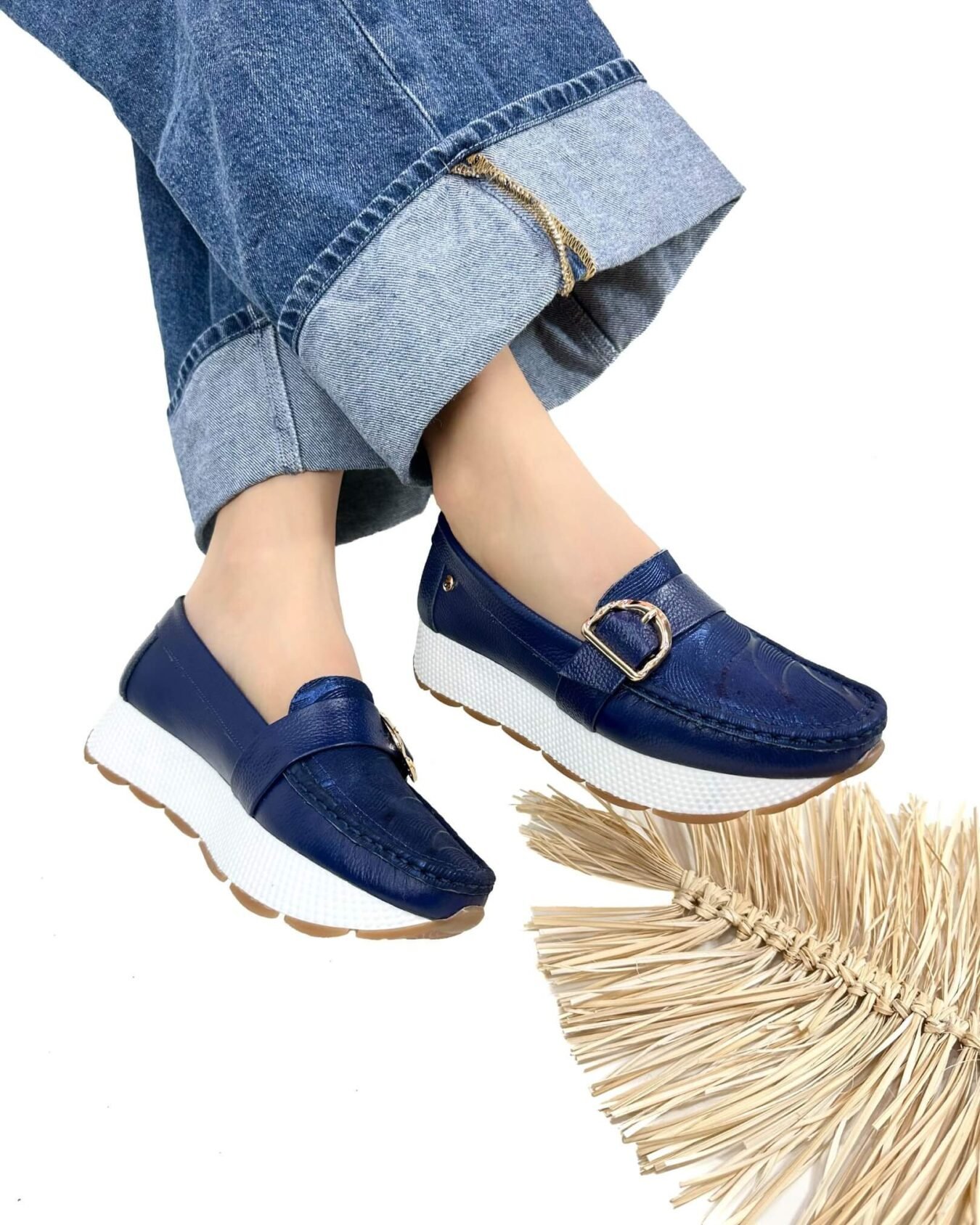 Mocasin Verona Azul Correa