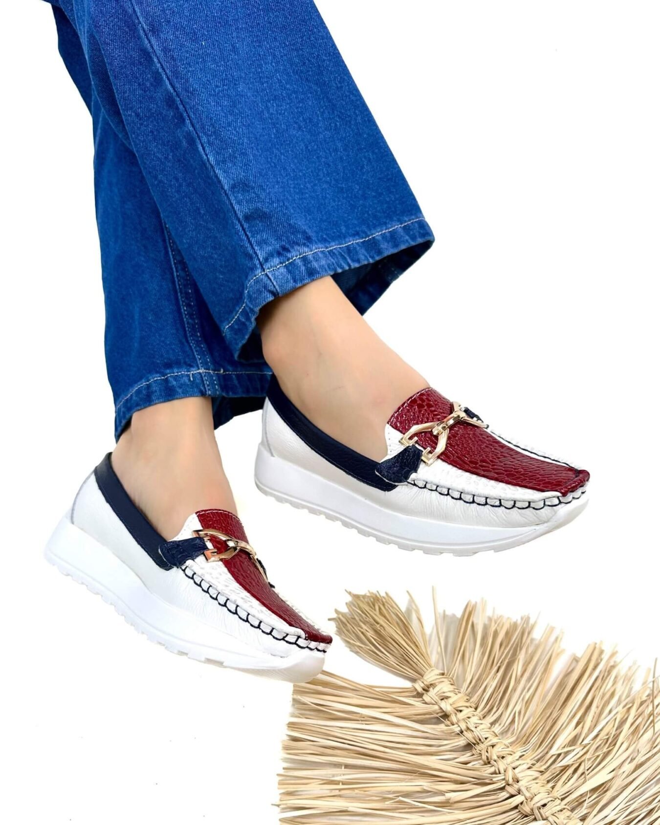 Mocasin Madrid Talco Combinado