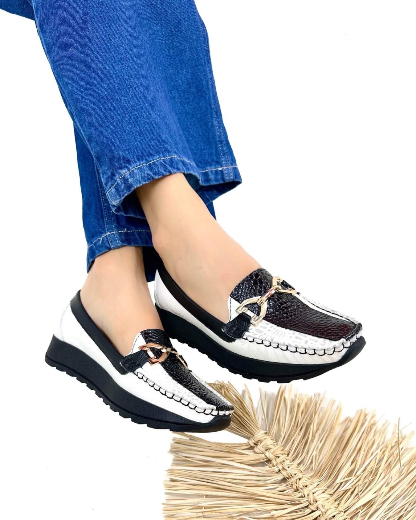 Mocasin Madrid Talco Negro