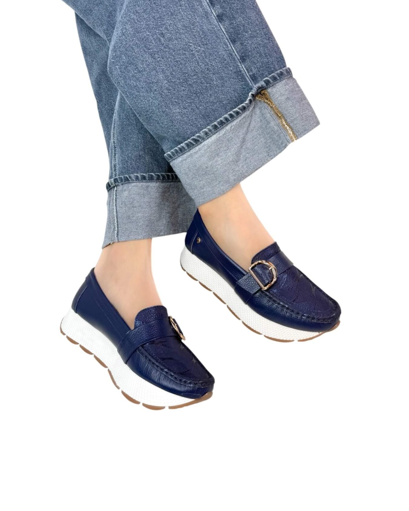Mocasin Verona Azul Correa