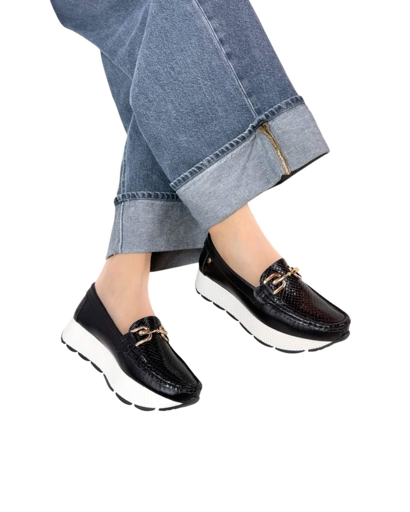 Mocasin Verona Negro T058