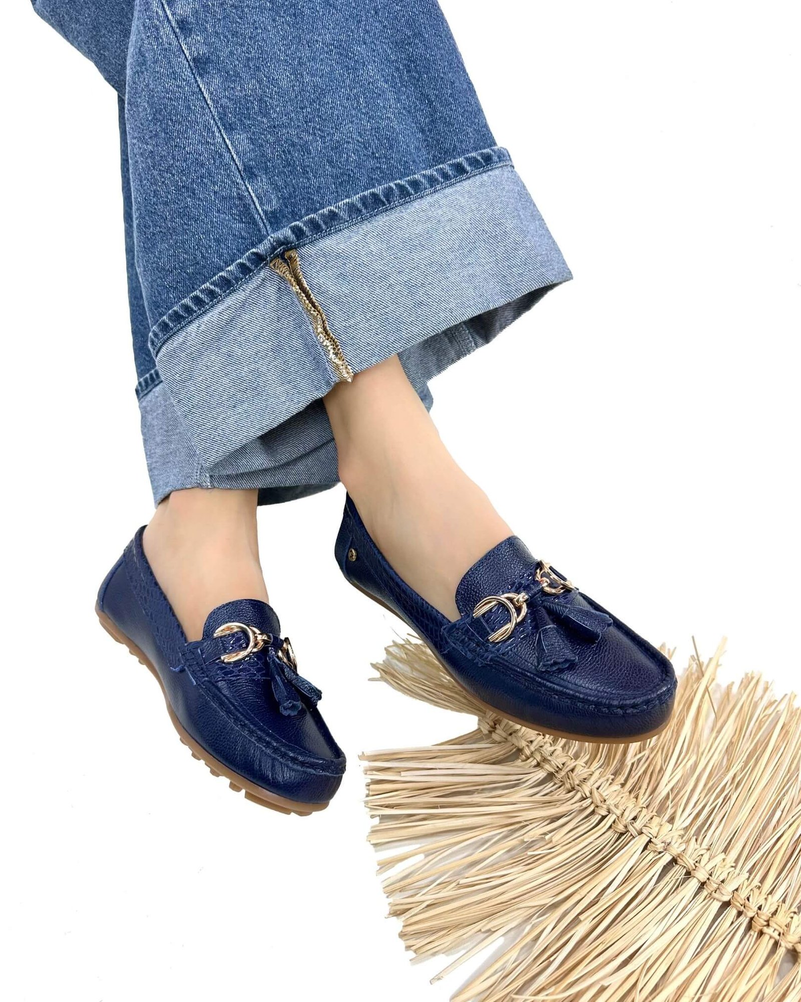 Mocasin Lolita Perla Azul