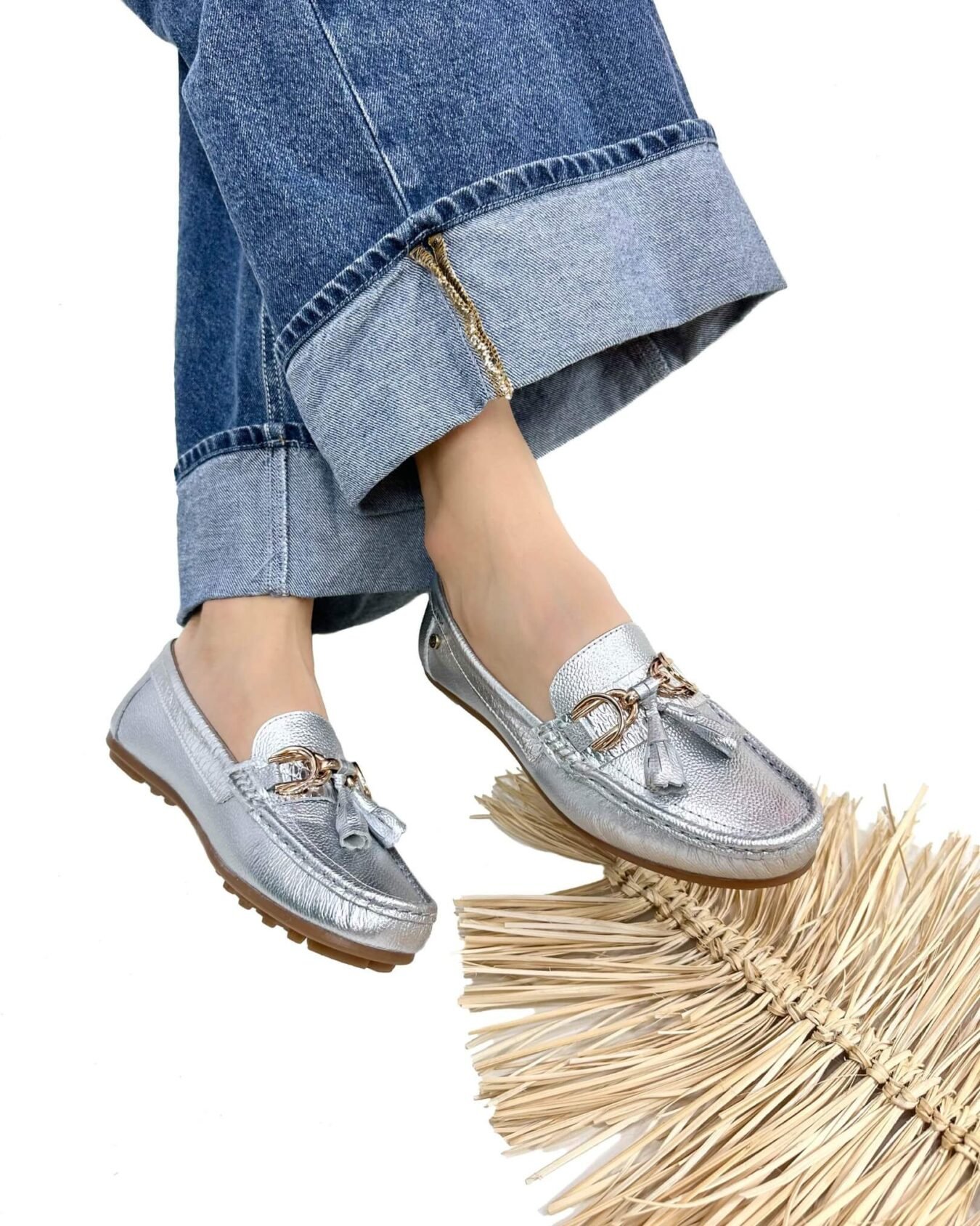 Mocasin Lolita Perla Plata