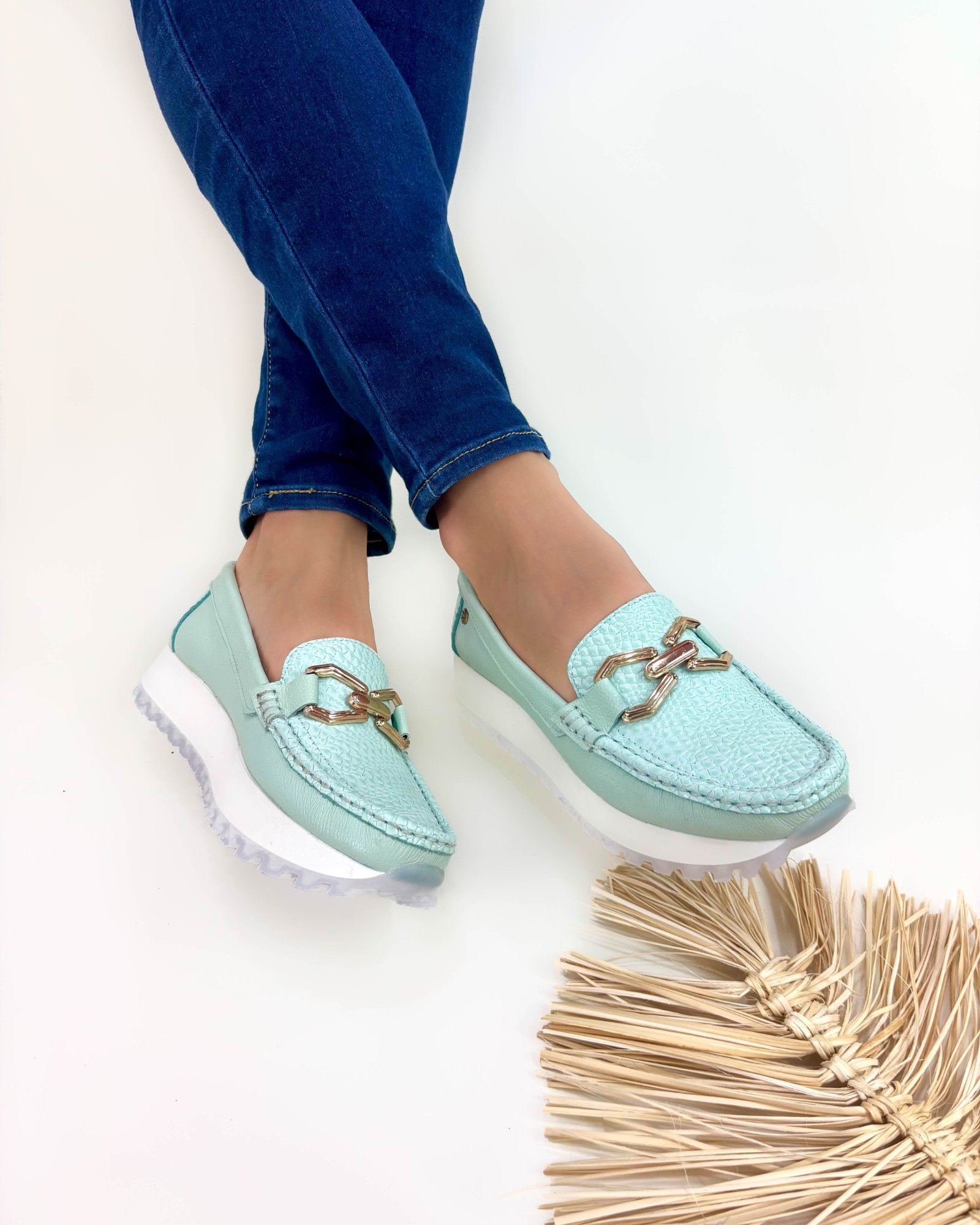 Mocasin Camila Verde menta