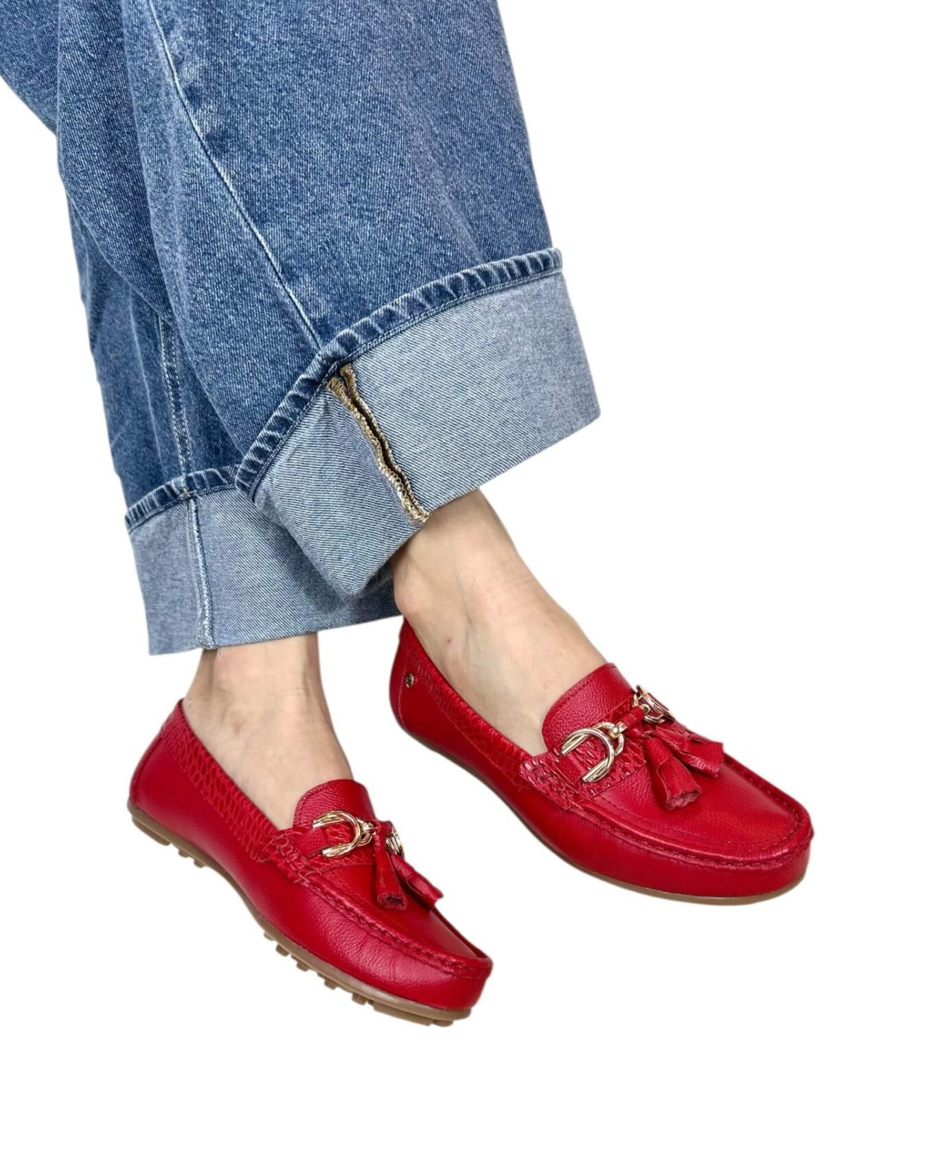 Mocasin Lolita Perla Rojo