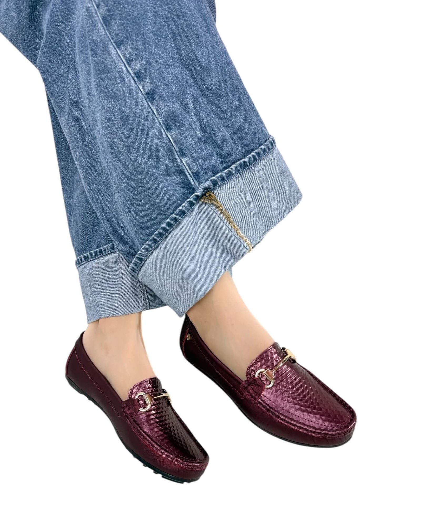 Mocasin Lolita Diamante Vinotinto