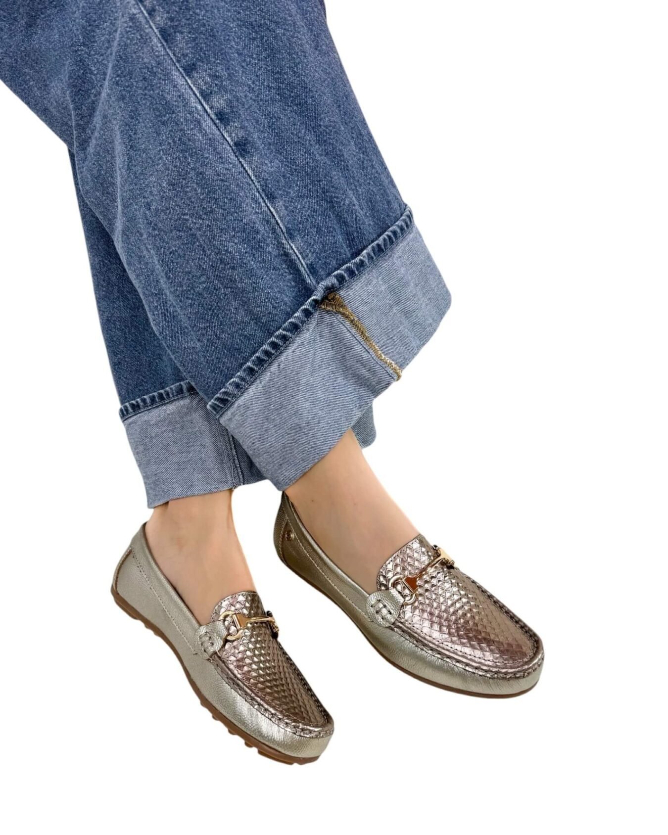 Mocasin Lolita Diamante Bronce